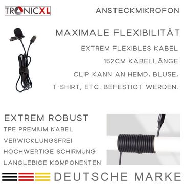 TronicXL Mikrofon 2 Stück USB-C Ansteckmikrofon Mikrofon Lavalier Smartphone Mikrofon (2-tlg), Moderator Podcast Inverview Smartphone Tablet