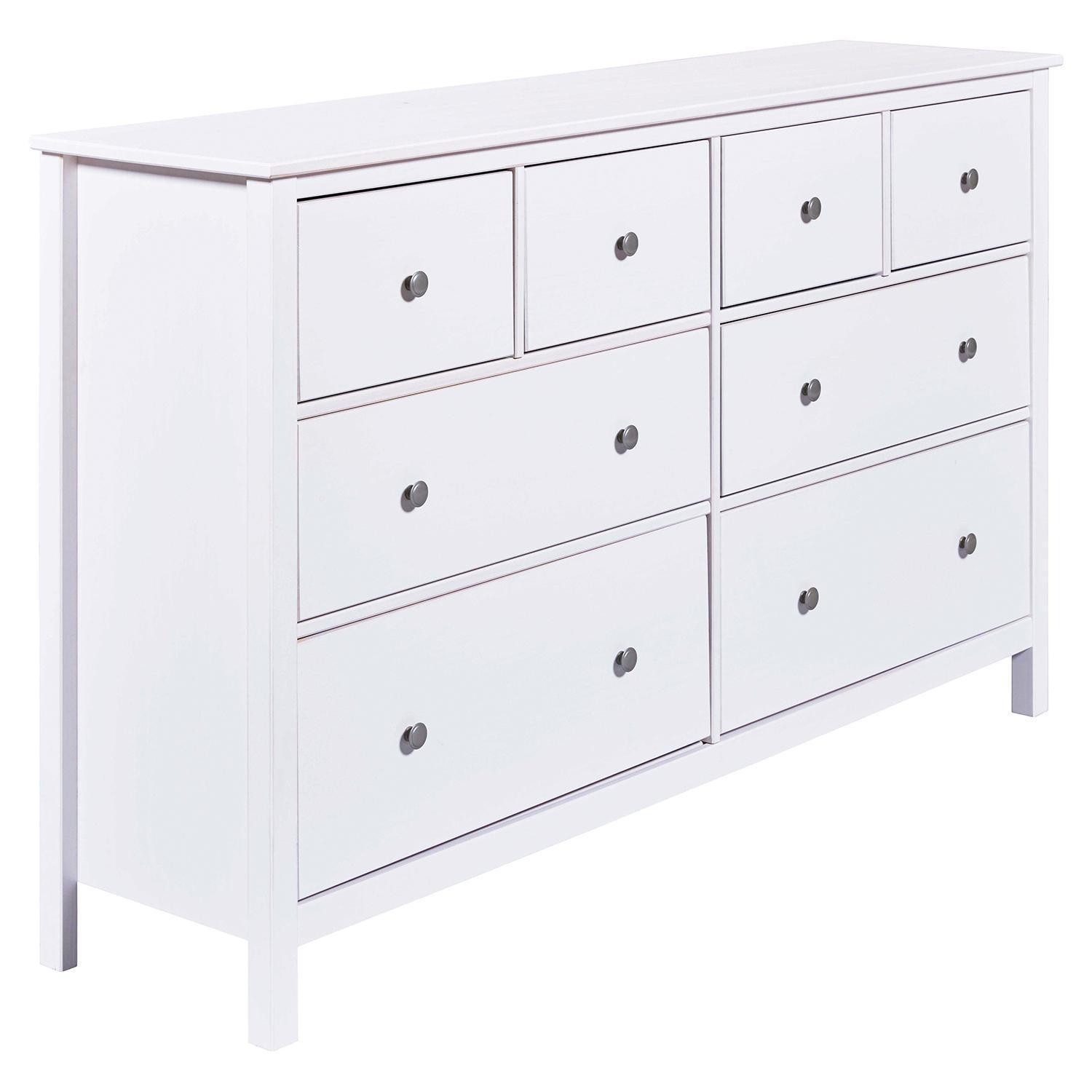 Inter Link Kommode CHILLY HOME, Weiß, Kiefernholz massiv, 8 Schubladen, B 160 x H 96 x T 40 cm