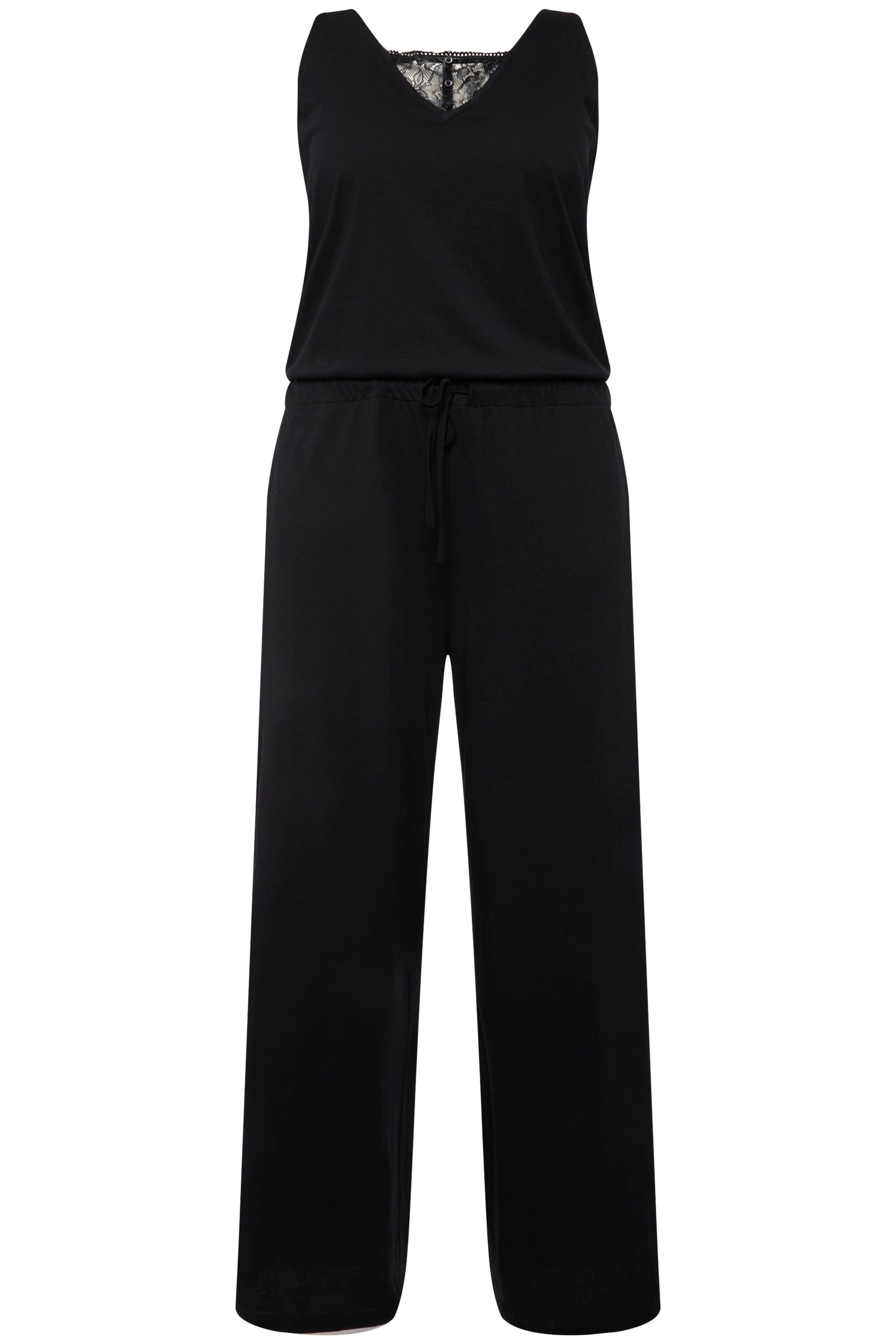 Ulla Popken Overall Jumpsuit Spitze V-Ausschnitt günstig online kaufen