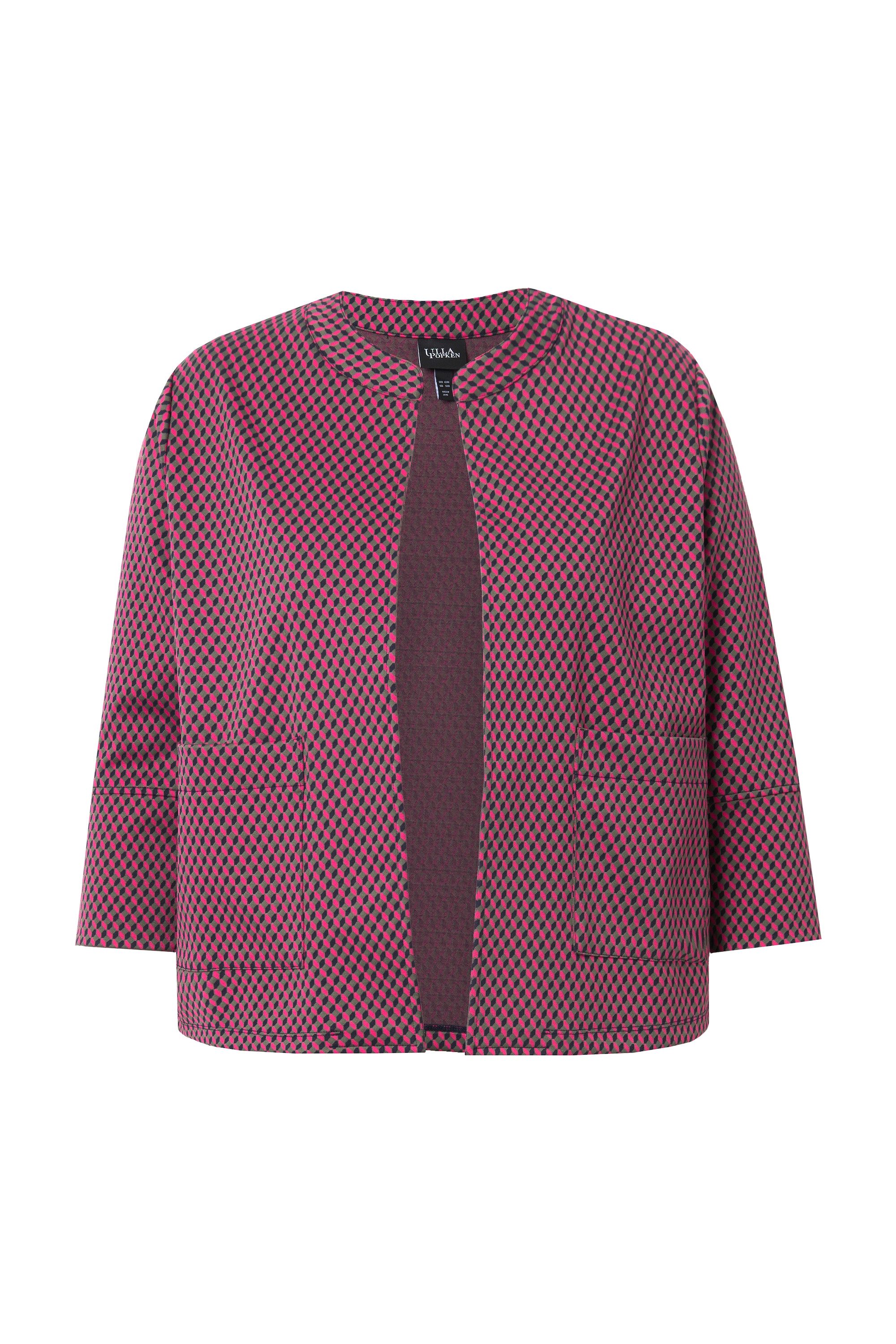 Ulla Popken Sommerjacke Jacquard-Jacke offene Form günstig online kaufen