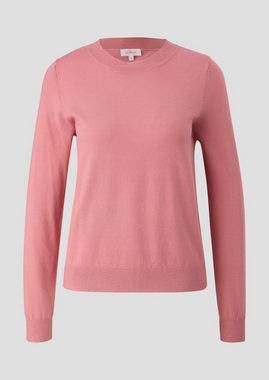 s.Oliver Strickpullover Pullover aus Viskosestretch Ziernaht