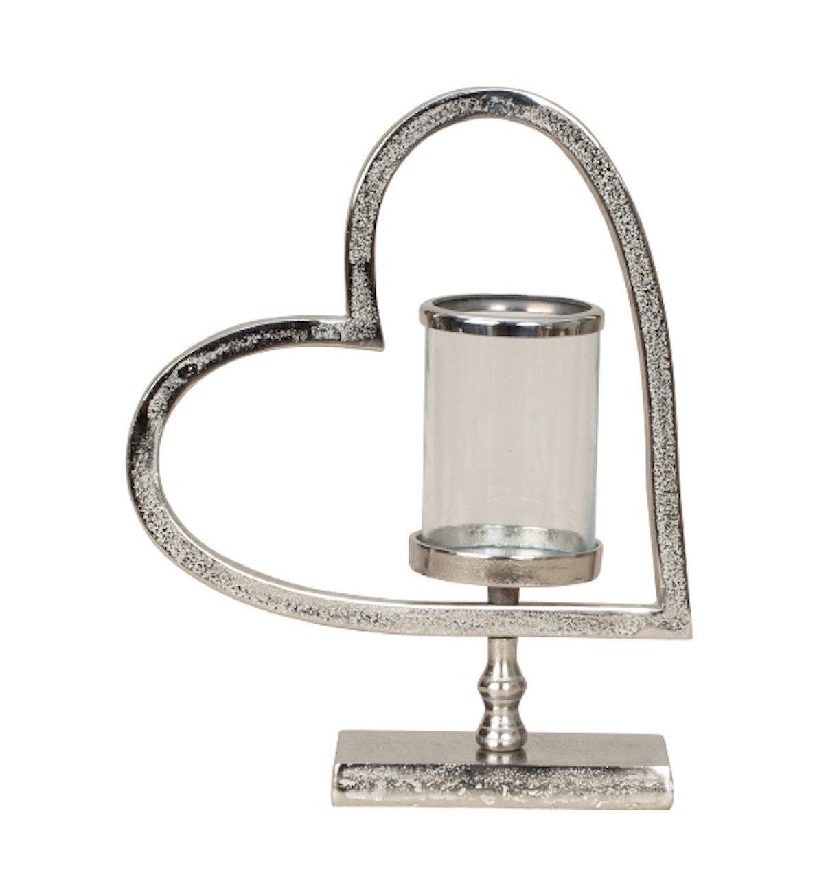 MF Teelichthalter Eleganter Teelichthalter Herz des Lichts Metall & Glas – Bild 2 von 3
