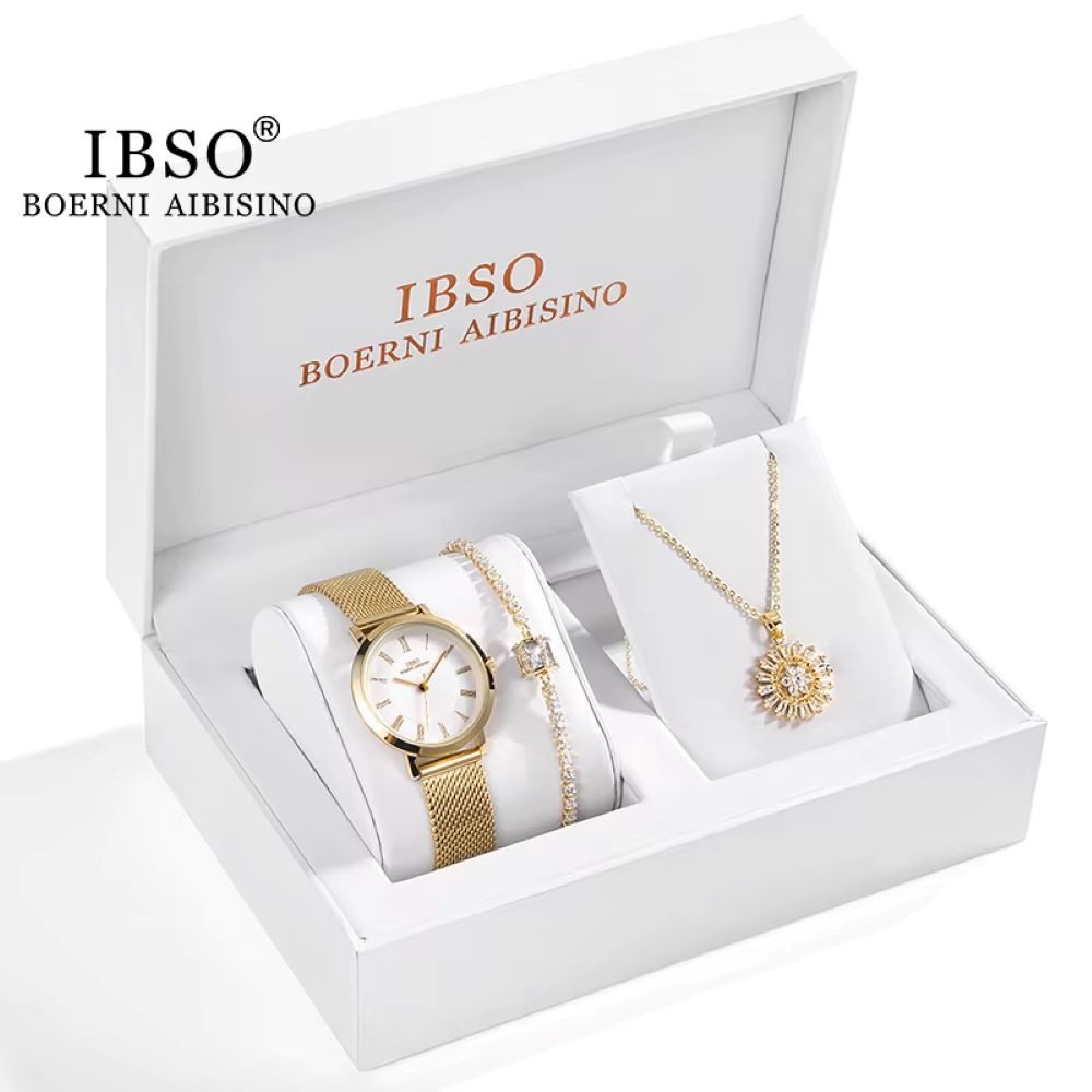 Schmuckset Valentinstag Muttertag IBSO Geschenkset, Damenuhr Geschenkbox