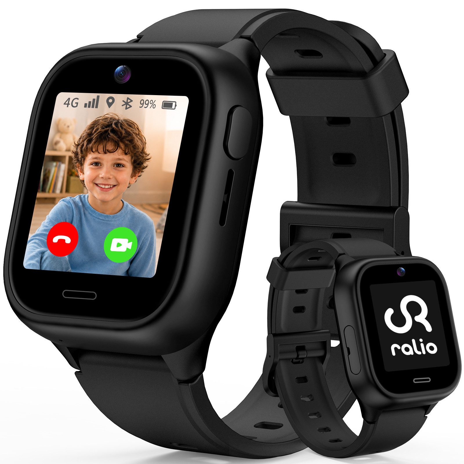 Ralio R5 Neo 4G Kinder-Smartwatch mit Videoanruf, GPS-Ortung & Schulmodus Smartwatch (Kinderuhr mit Nano-SIM-Kartensteckplatz, ohne integrierten App-Store cm/1,4 Zoll) störungsfreies Nutzungserlebnis, Smartwatch für Kinder mit großem Farbdisplay, langer A