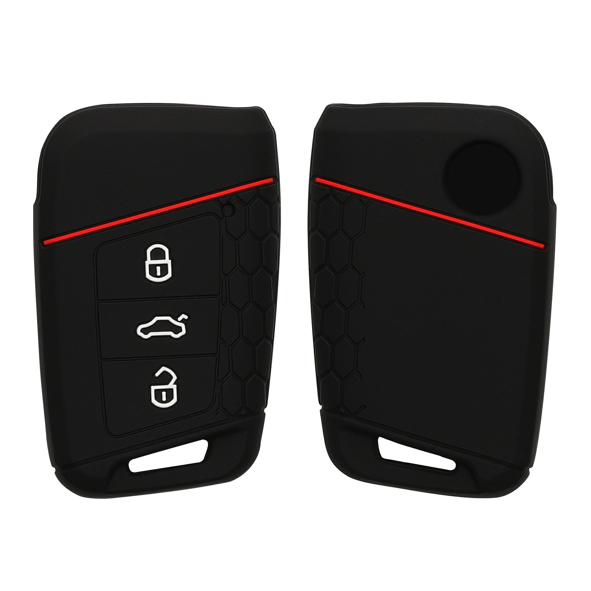 Schlüsseltasche Autoschlüssel Silikon Hülle für VW 3-Tasten Autoschlüssel (nur Keyless