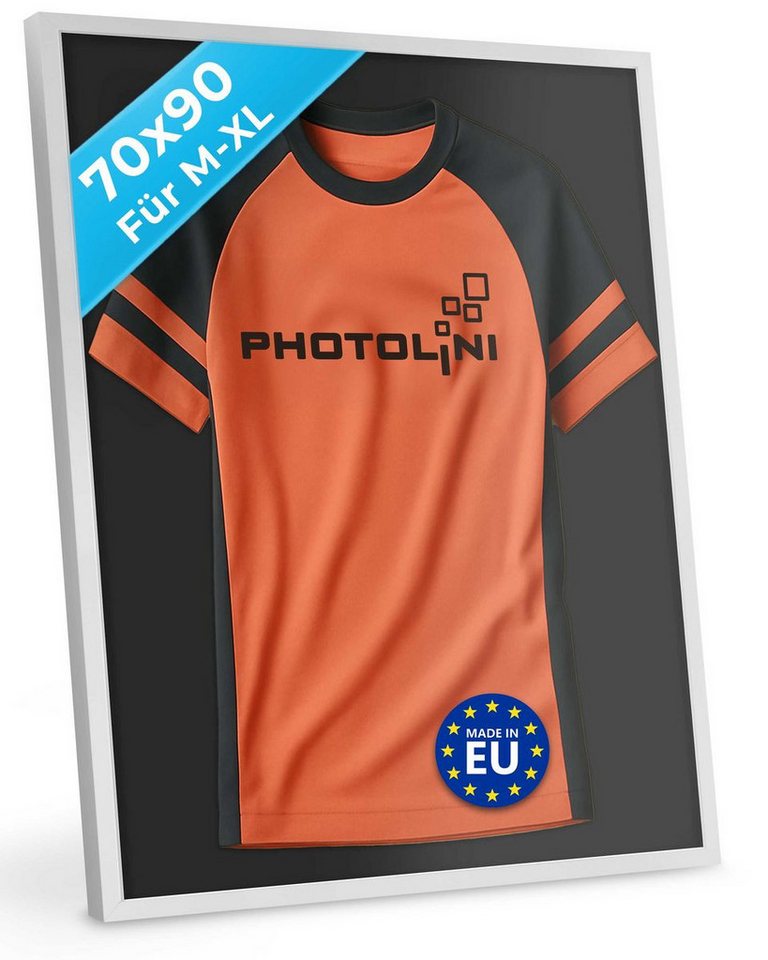 PHOTOLINI Bilderrahmen Trikotrahmen, Rahmen für Trikot mit Acrylglas zum Aufhängen, für 1 Bilder (1 Einzelrahmen), Rahmen für Trikots mit zweifarbige Rückwand & starkem Magnetsystem