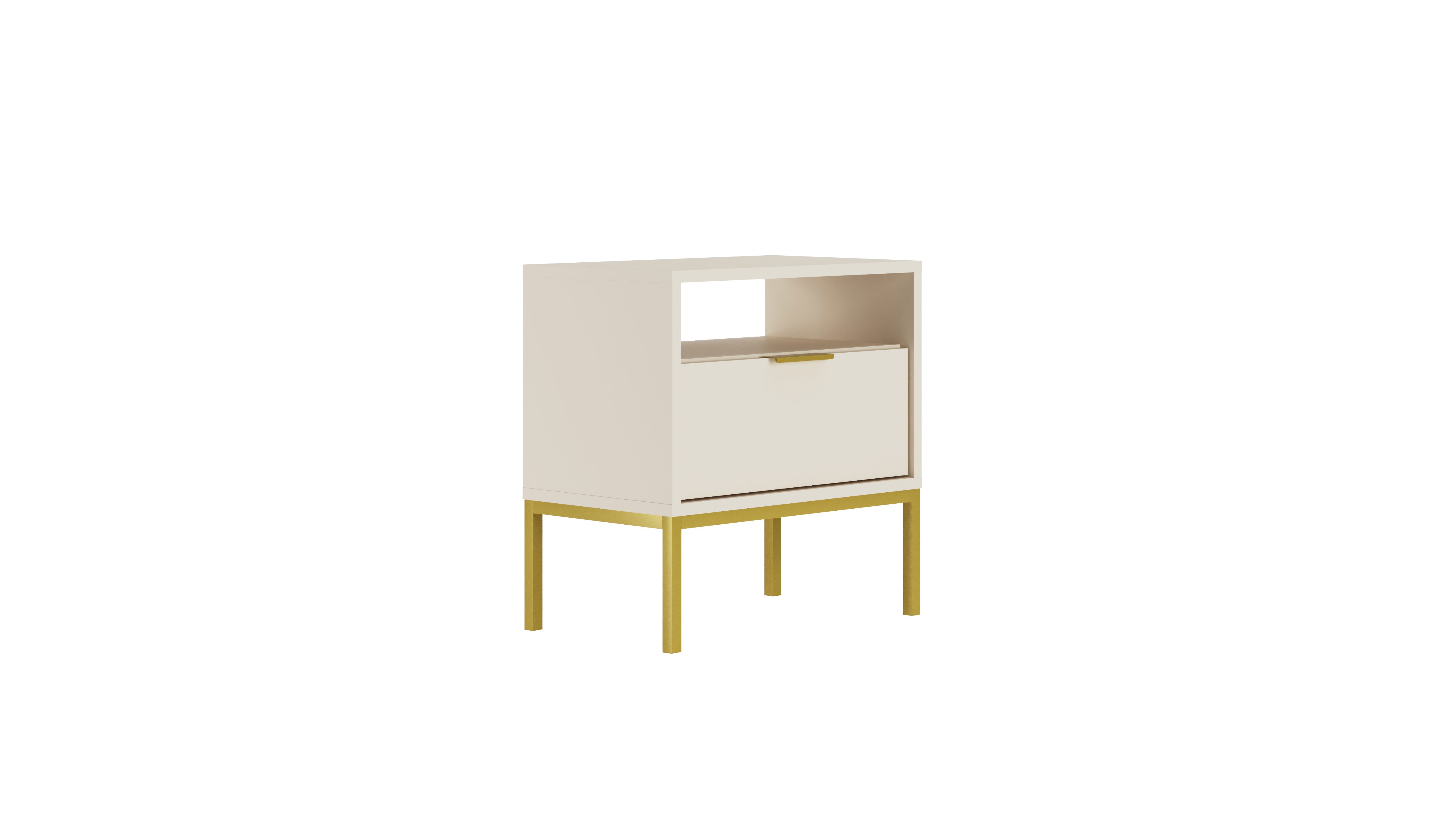 Raumhirsch Furniture Nachttisch Austin 50x40x45 cm (Einzelmöbel, Nachttisch mit 1 Schublade und offenem Ablagefach), modernes Design, elegant & funktional, hochwertige Verarbeitung