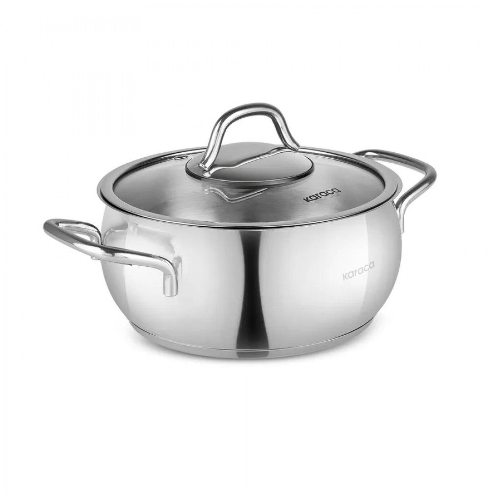 Karaca Kochtopf Emirgan Stahltopf Kochtopf Edehlstahl Topf, 26 cm