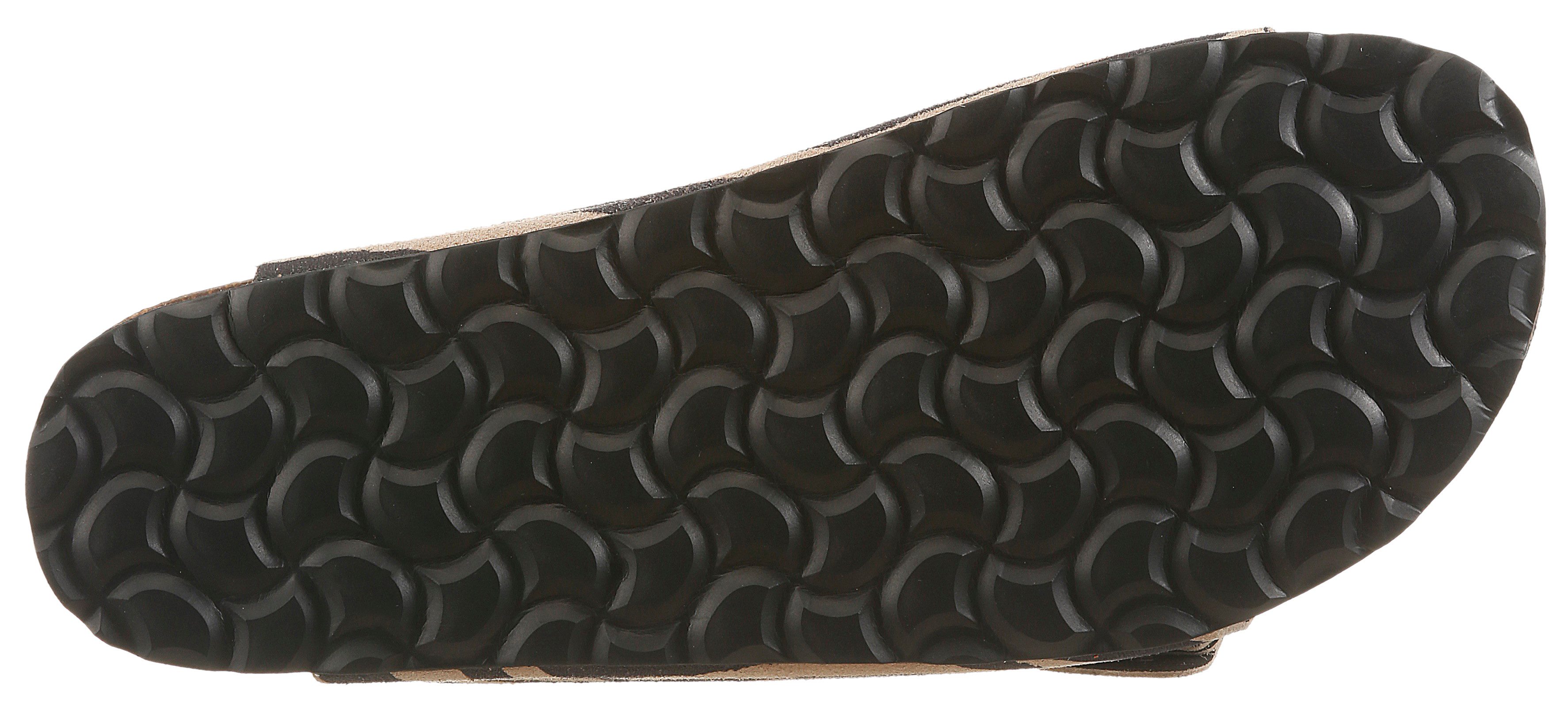 VERBENAS RANDEL ZEBRA Pantolette Sommerschuh, Hausschuh, Urlaubsschuh mit zwei verstellbaren Schnallen