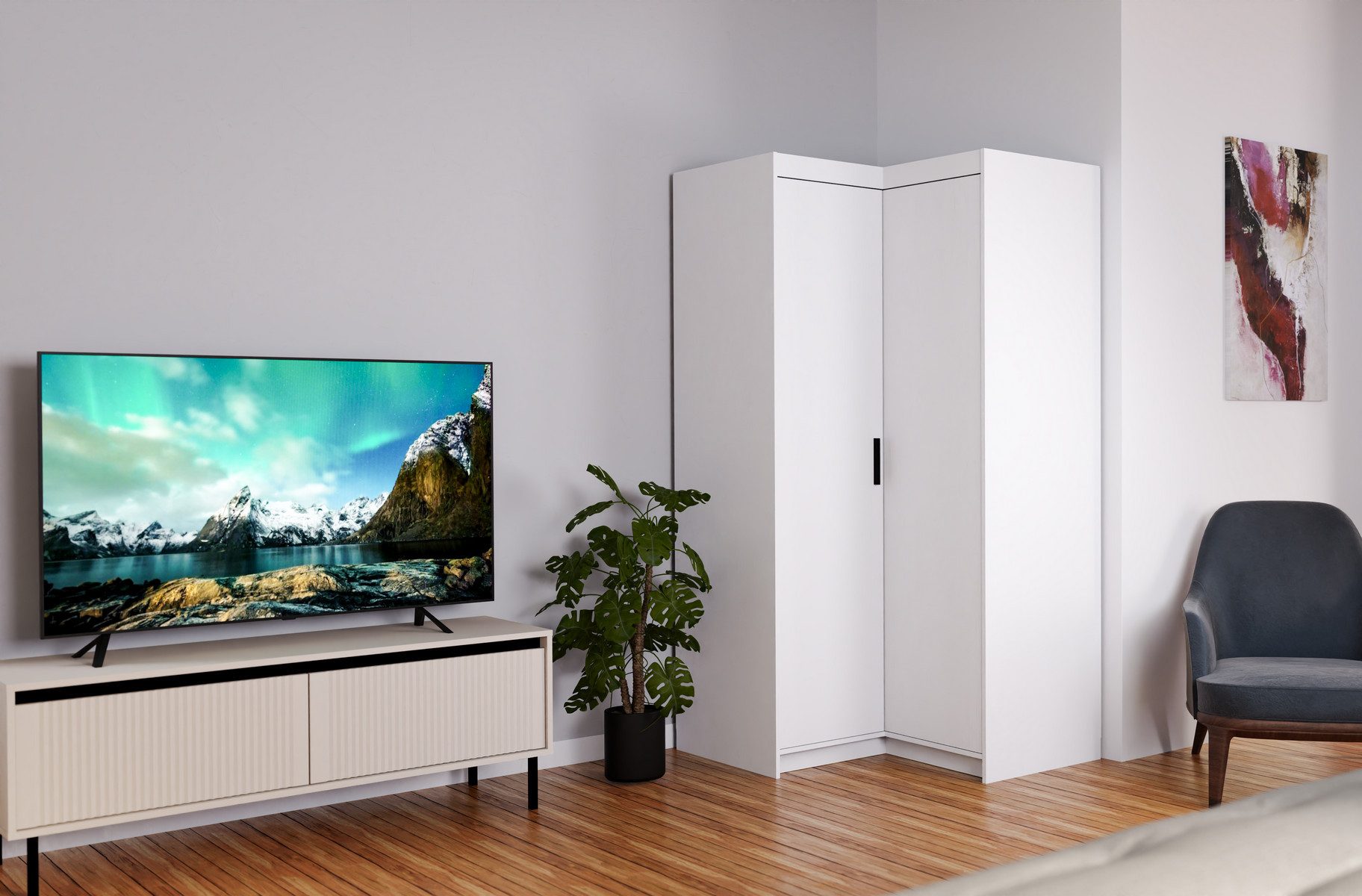 Beautysofa Eckschrank ELENA 2D 2-Türig mit günstig online kaufen