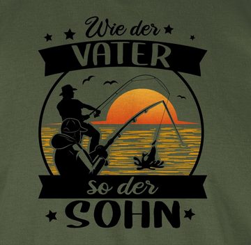 Shirtracer T-Shirt Wie der Vater so der Sohn - Angeln - schwarz/orange Angler Geschenke
