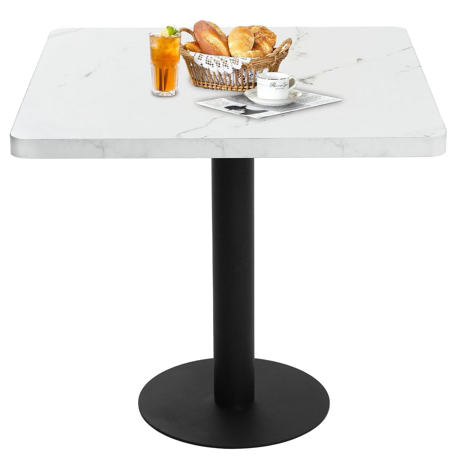 LuxusKollektion Esstisch Esstisch Quadratisch 80x80cm Quadratischer Esstisch 80cm Weiß (1-St)
