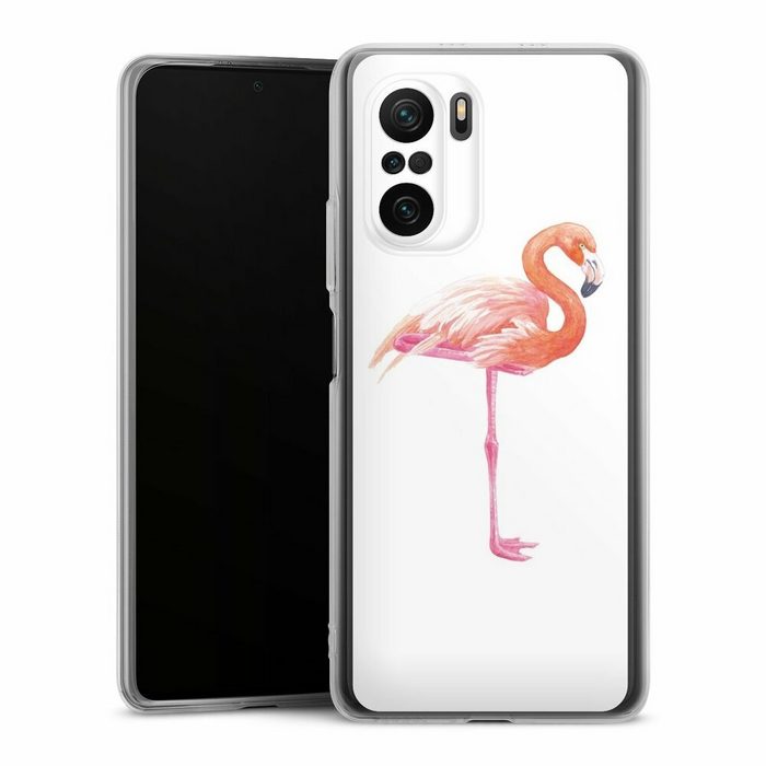DeinDesign Handyhülle Flamingo Tiere Sommer Flamingo3 Xiaomi Poco F3 Silikon Hülle Bumper Case Handy Schutzhülle