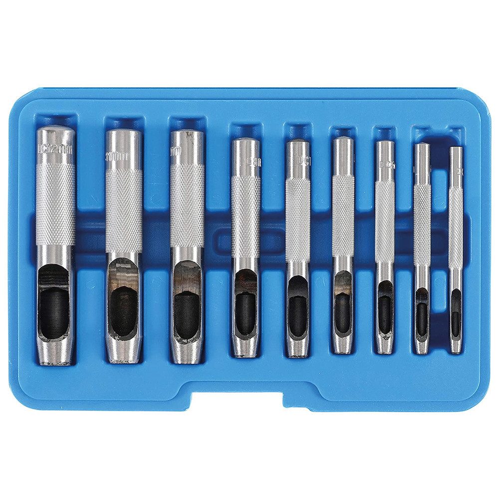 Werkbank Locheisen-Satz 3-12 mm 9-tlg.