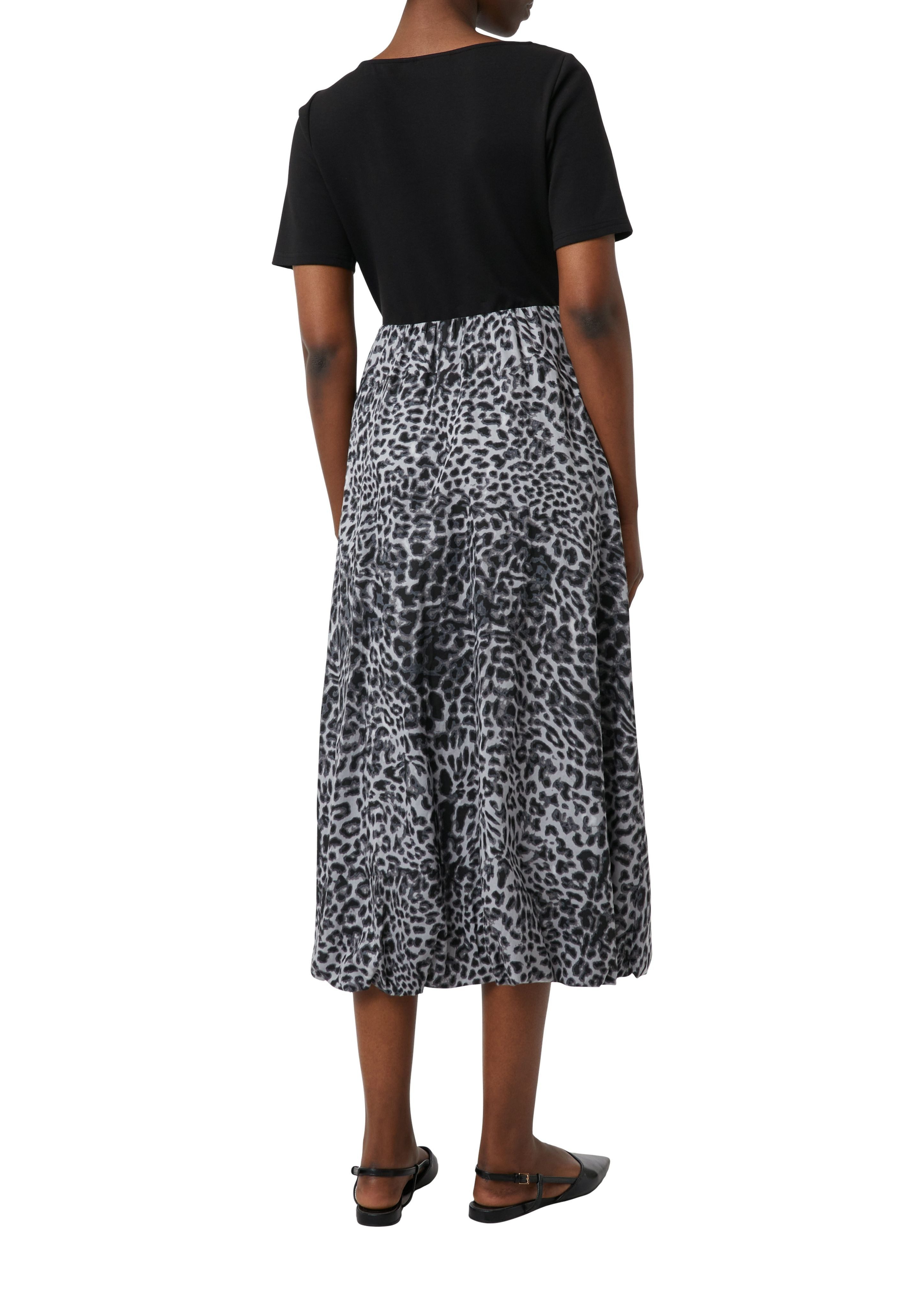 Comma Maxikleid Midikleid aus Materialmix mit günstig online kaufen