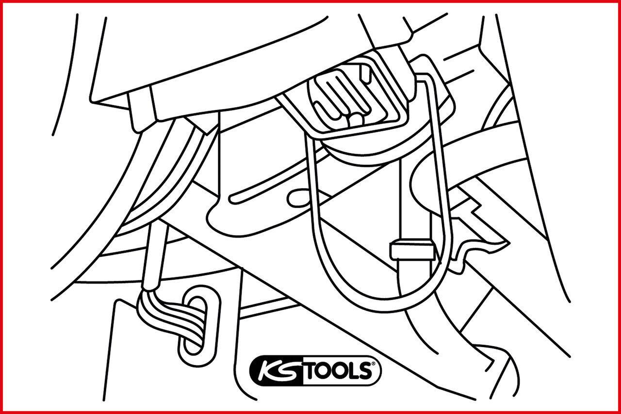 KS Tools Schließzylinder, Lenkradschloss-Federbügel für Mercedes, 2 Stück