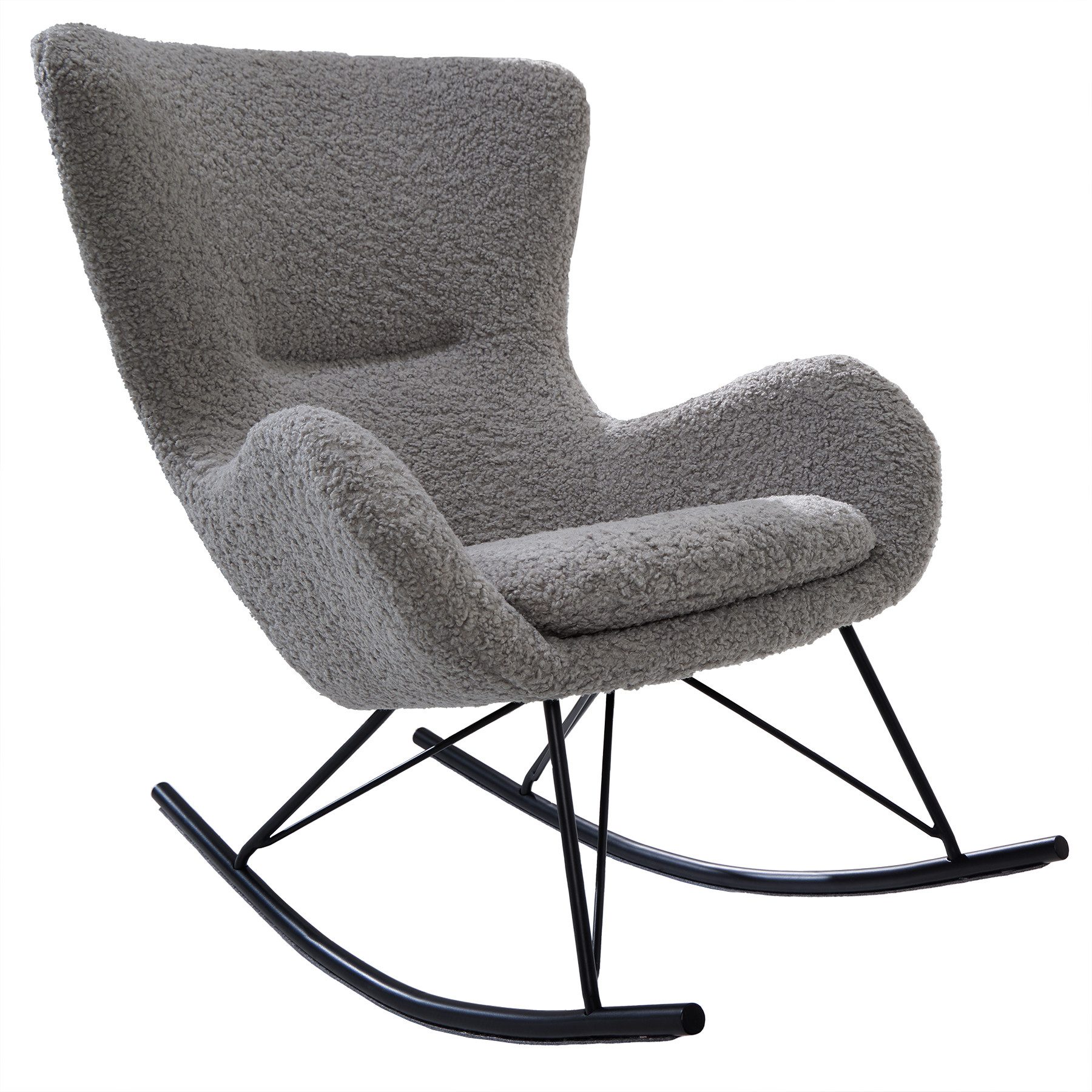 riess-ambiente Schaukelstuhl SCANDINAVIA SWING hellgrau / schwarz (Einzelar günstig online kaufen