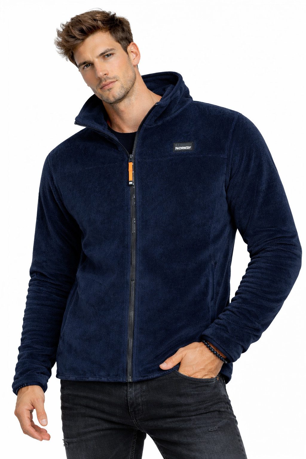 Geographical Norway Fleecejacke Herren Teddy Fleece Jacke Warm Herbst Frühling Übergangs Jacke