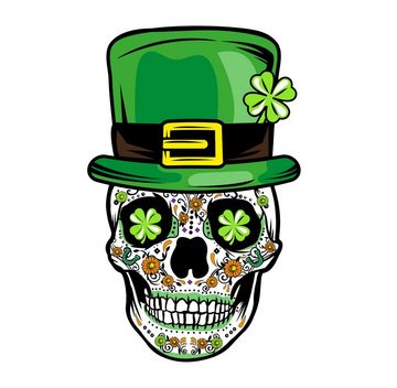 Shirtracer T-Shirt Totenkopf Kleeblatt Glücksbringer St. Patricks Day