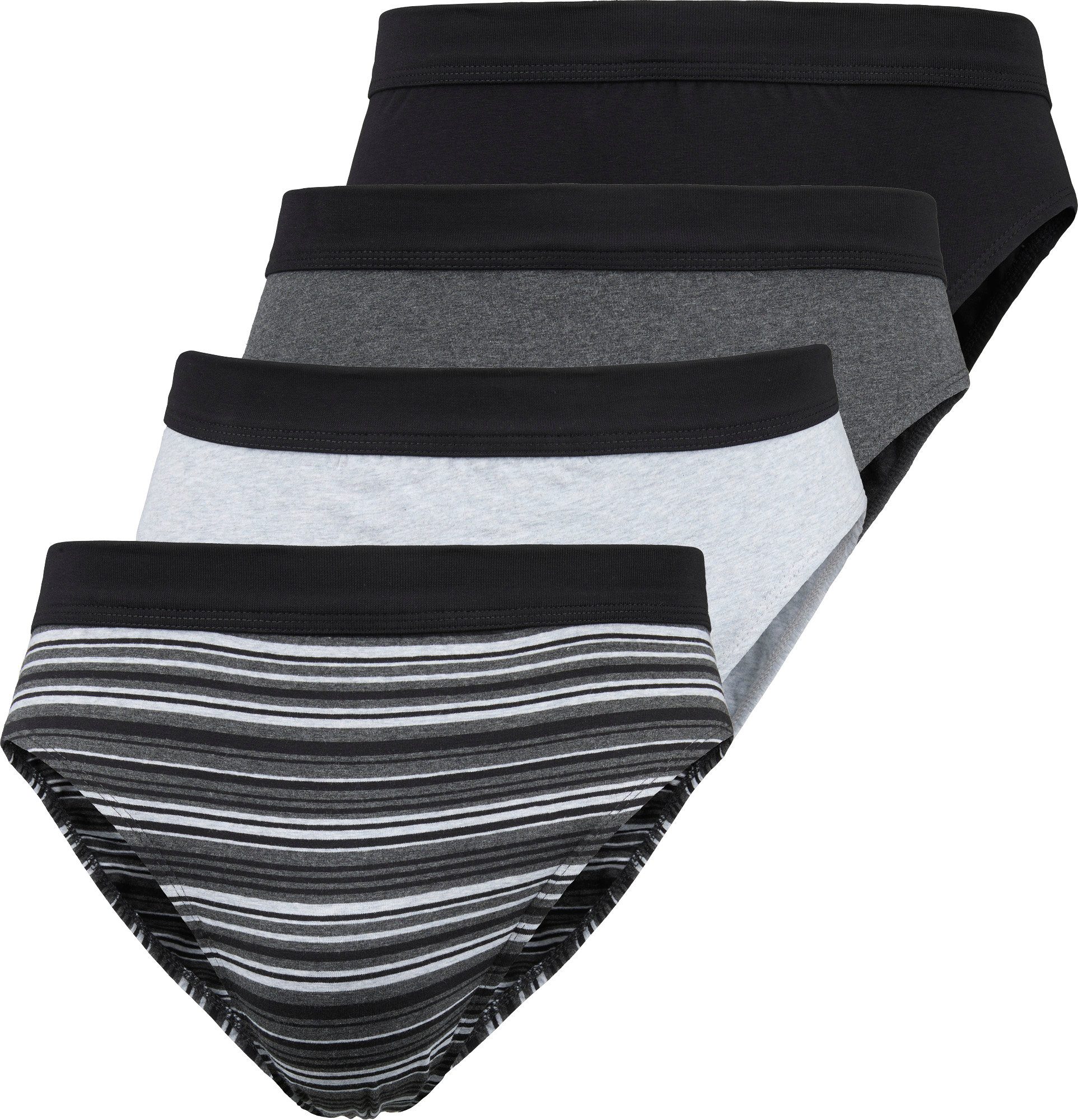 Erwin Müller Slip Herren-Slip 4er-Pack Single-Jersey Uni