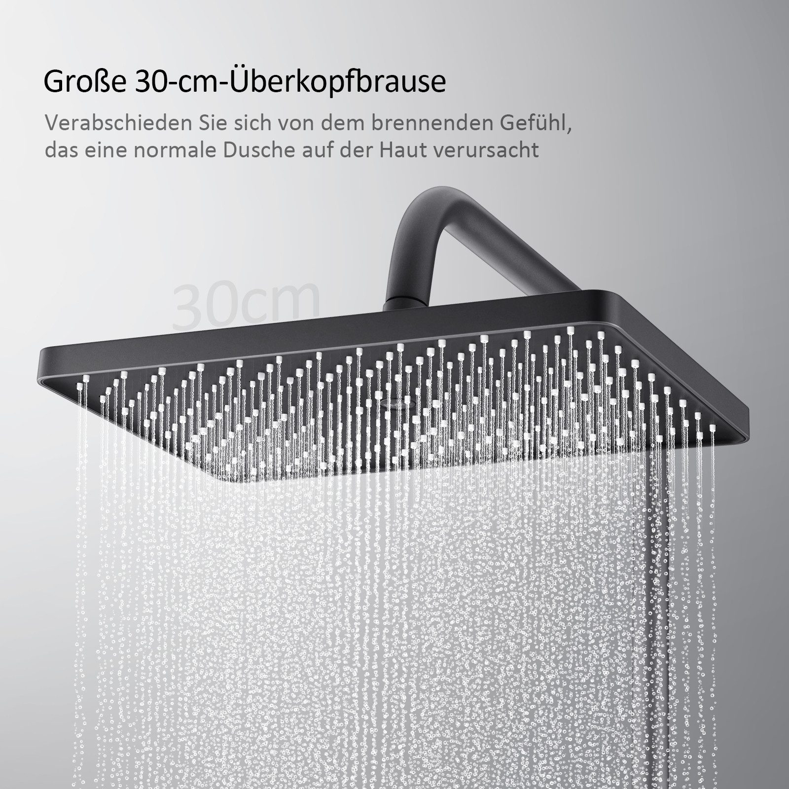 EMKE Duschsystem mit Thermostat 38℃ eckig günstig online kaufen