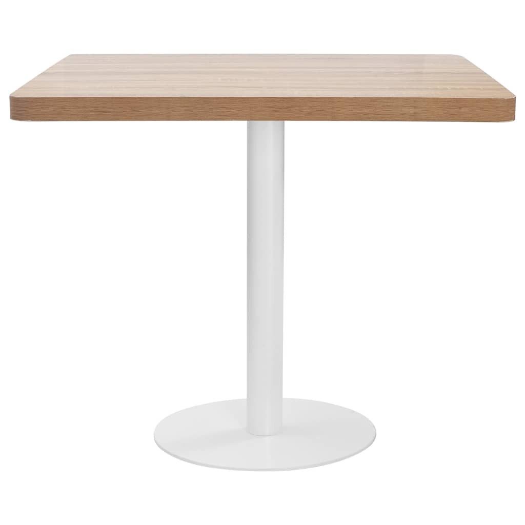 vidaXL Esstisch, Bistrotisch Hellbraun 80x80 cm MDF