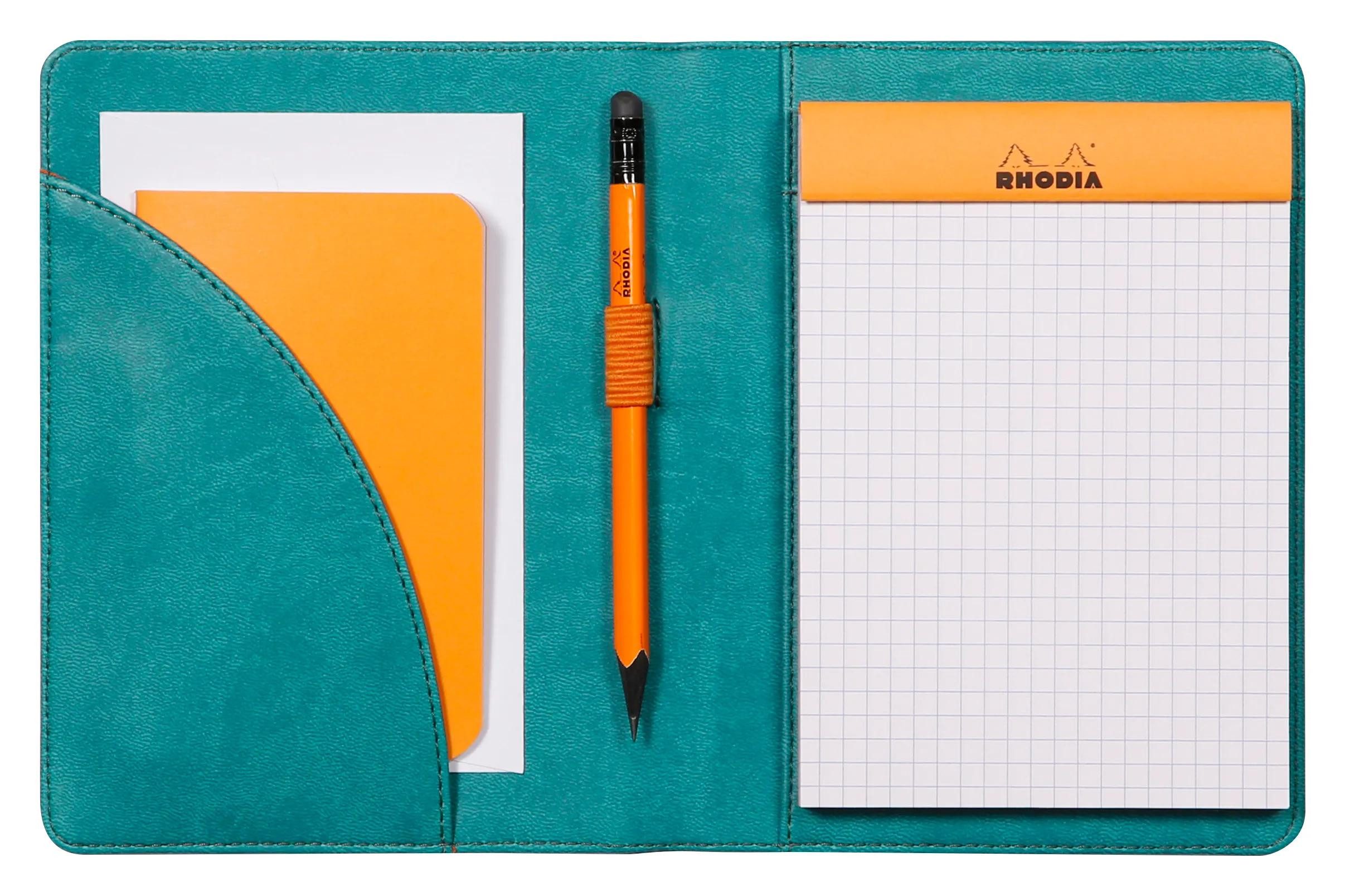 EXACOMPTA Organisationsmappe Mappe Block oder Notizheft A6, N°13 13x17 cm Pfaugrün 213004C, Rhodia, Blöcke, Hefte und Notizbücher