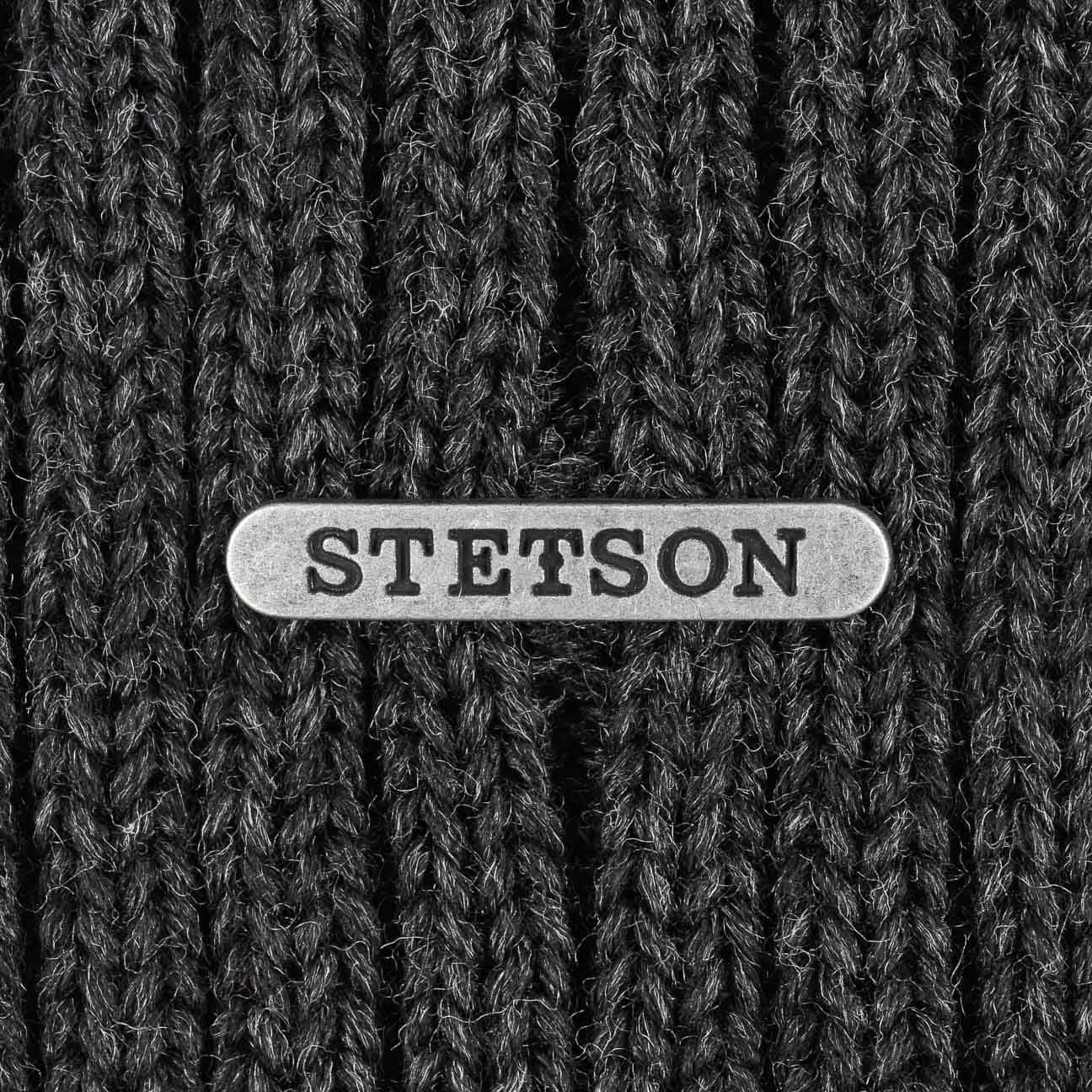 (1-St) Made Stetson Germany Strickmütze mit in anthrazit Umschlag, Umschlagmütze