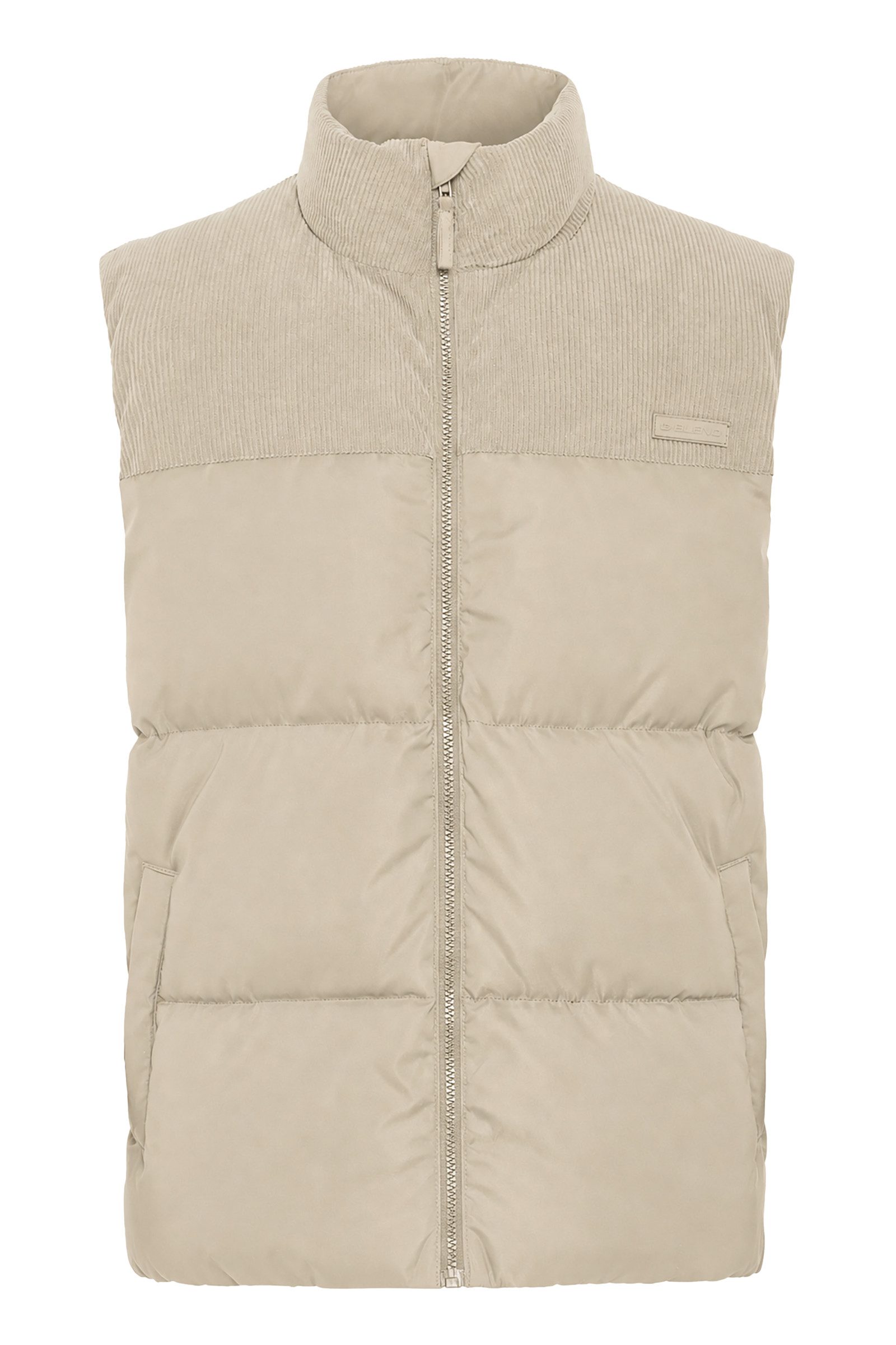 Blend Funktionsweste Wattierte Steppoptik Stehkragen Zipper für Herren (1-tlg) Normal Fit Stehkragen Ärmellos Einfarbig wärmend