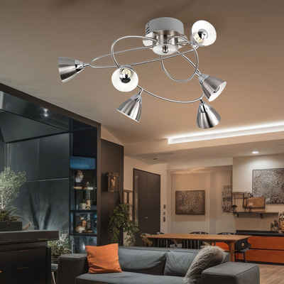 WOFI LED Deckenleuchte, LED-Leuchtmittel fest verbaut, Warmweiß, Deckenlampe Deckenleuchte Esszimmerlampe Designlampe, 6-flammig