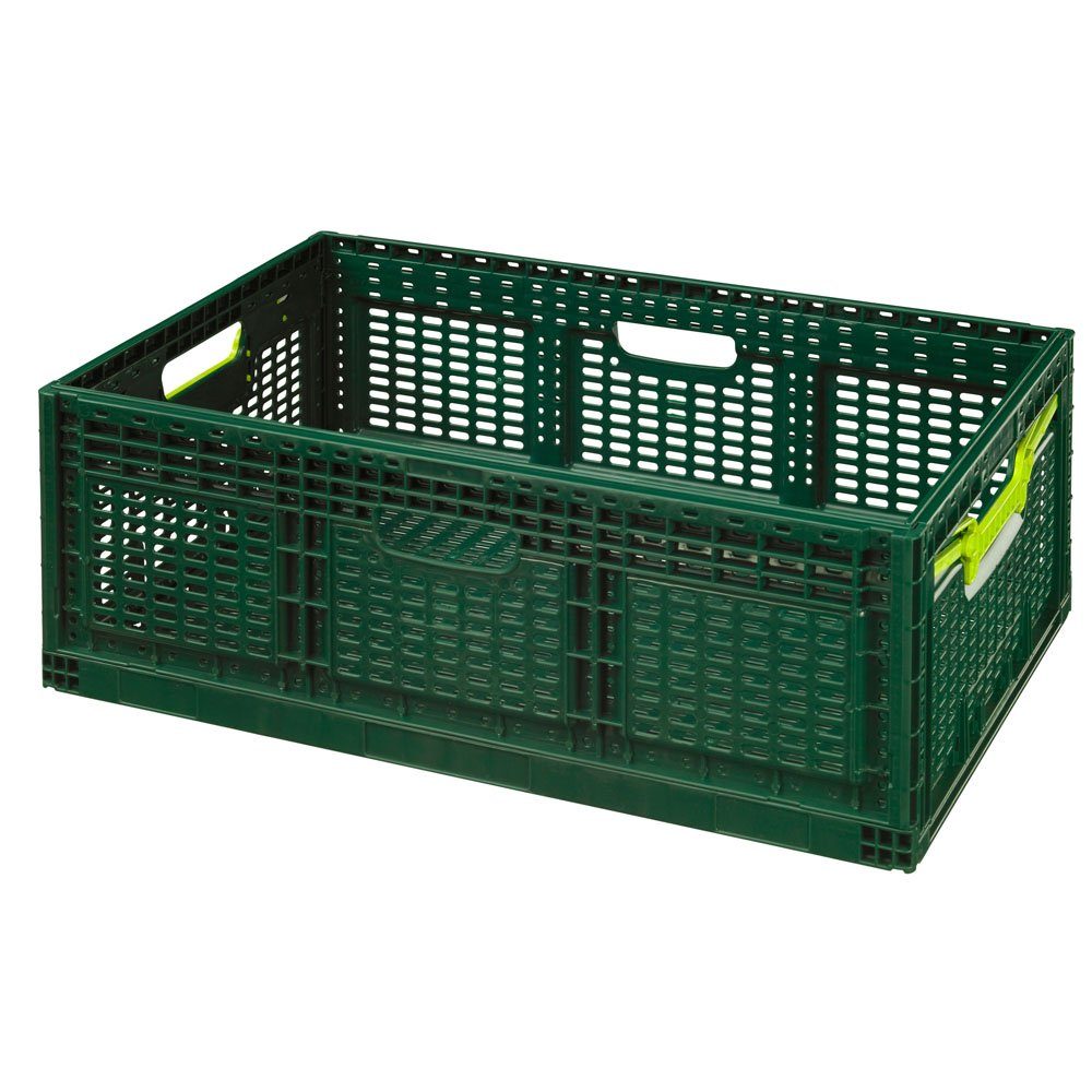 Logiplast Klappbox 10 stabile Einkaufskörbe / Klappkisten / Faltboxen, 46 l, Faltbar