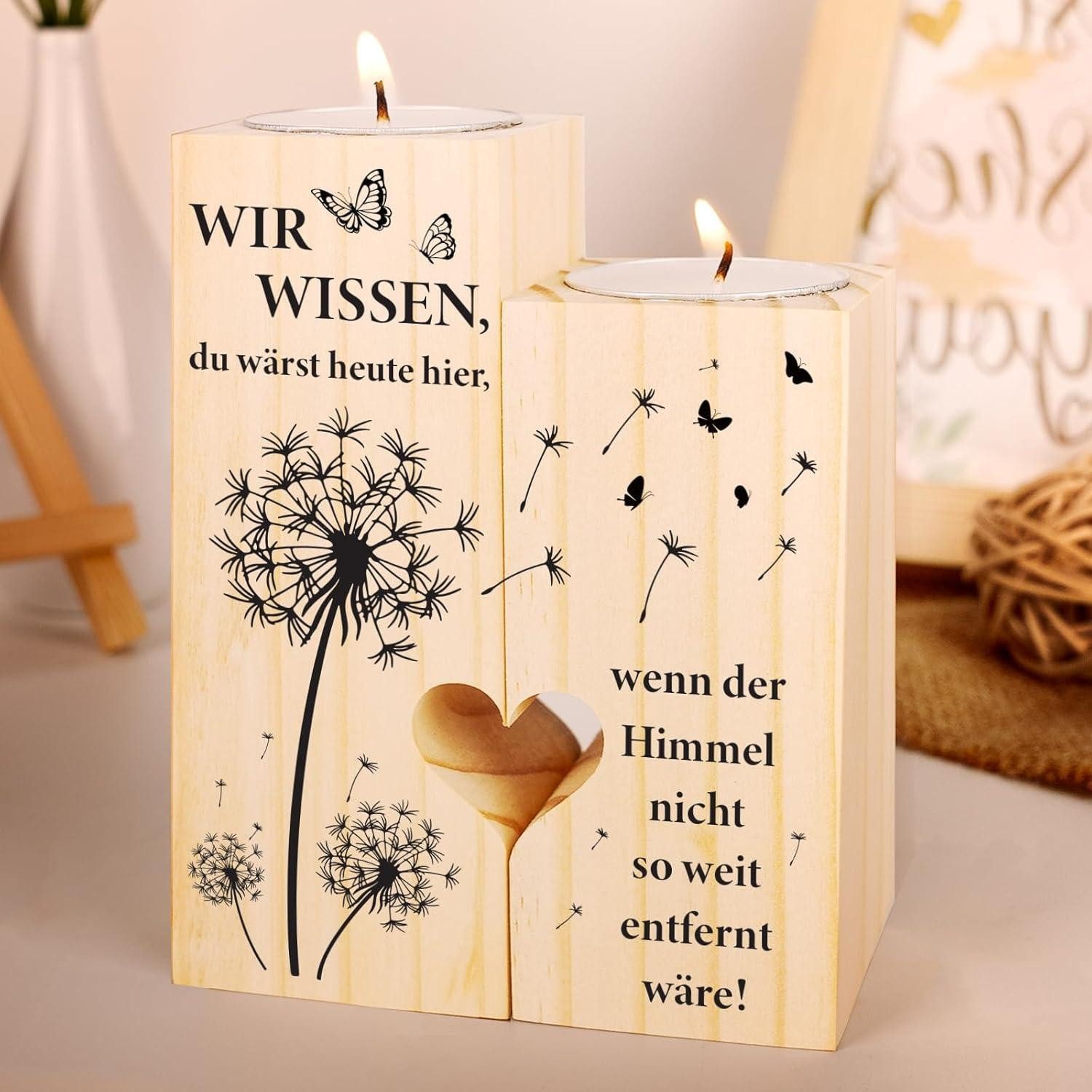 Vetbuosa Grabkerze Kerzenständer Grabkerzen Trauerkerze Trauerlicht Holzfarbe Schwarz