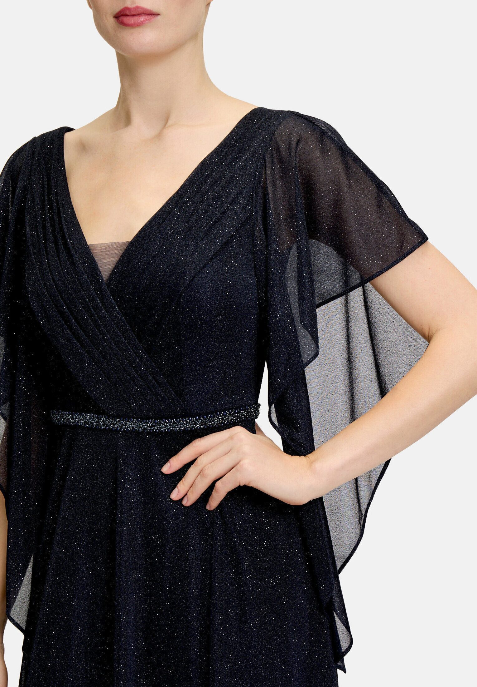 Vera Mont Abendkleid Damen im Glitzer-Look Falten – Bild 4 von 5