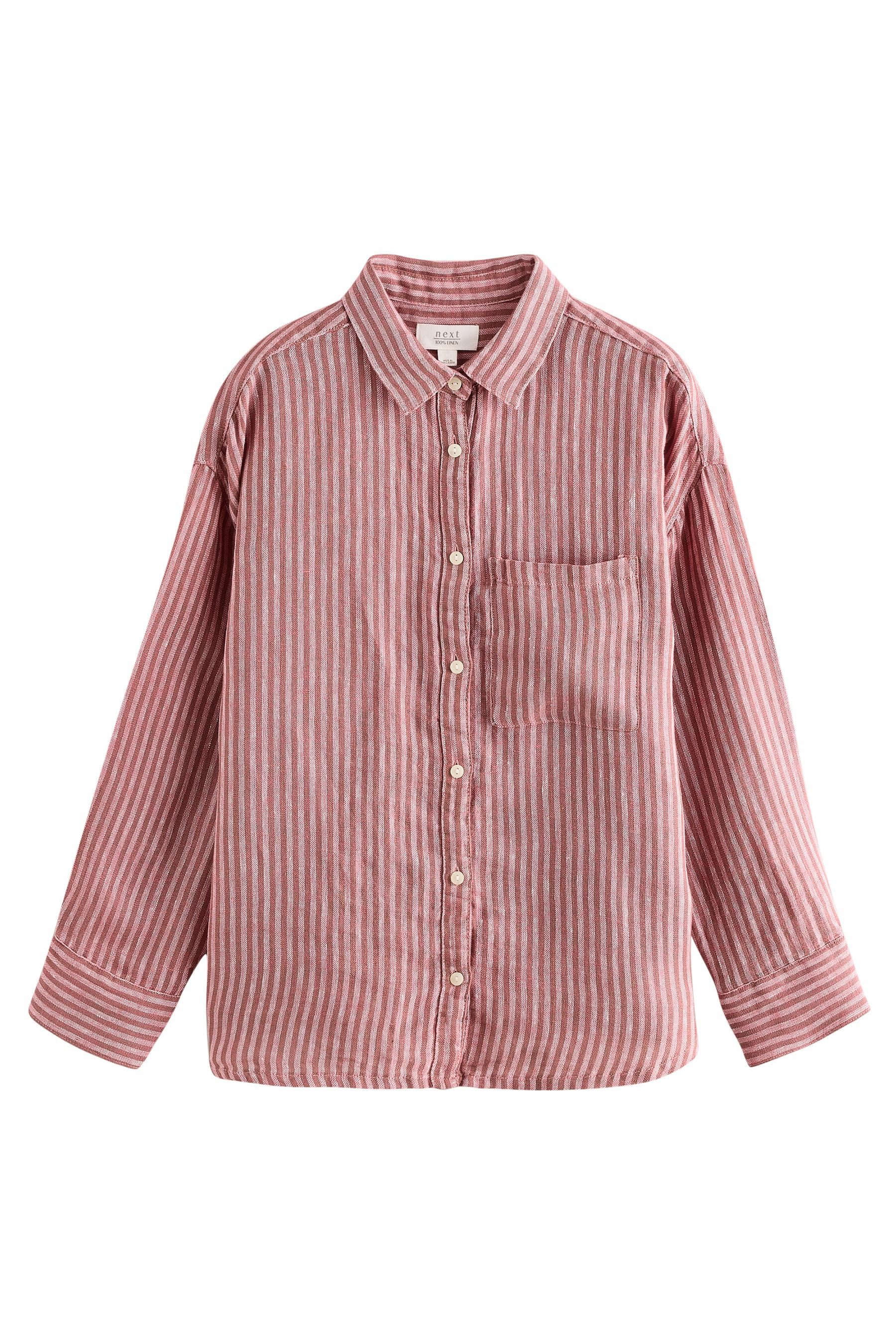 Langarmbluse Bluse aus 100 % Leinen