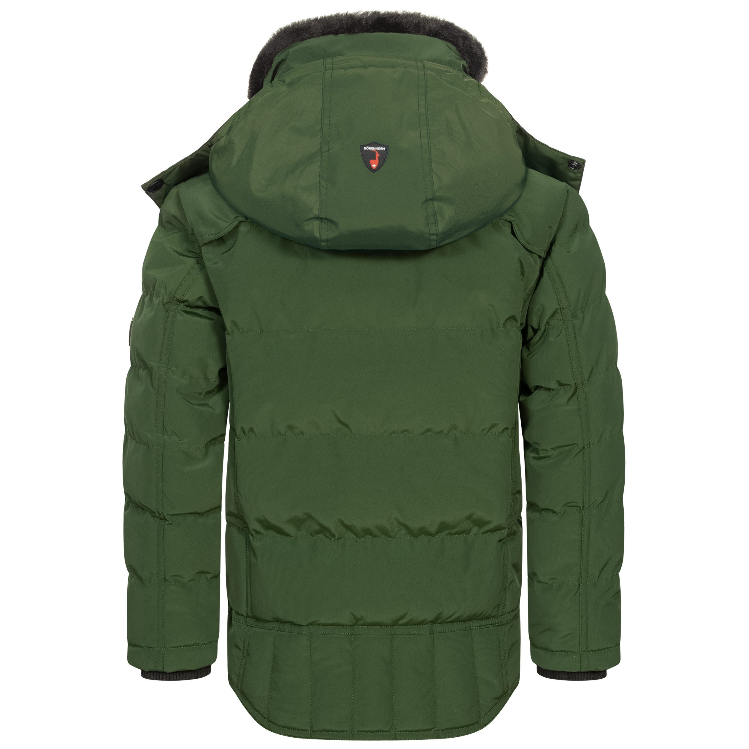 Höhenhorn Winterjacke Bergoo Kinder Winter Jacke Jungen Quilted Steppjacke Gefüttert abnehmbarer Kunstfellkragen, weiche Microfleece Innenseite