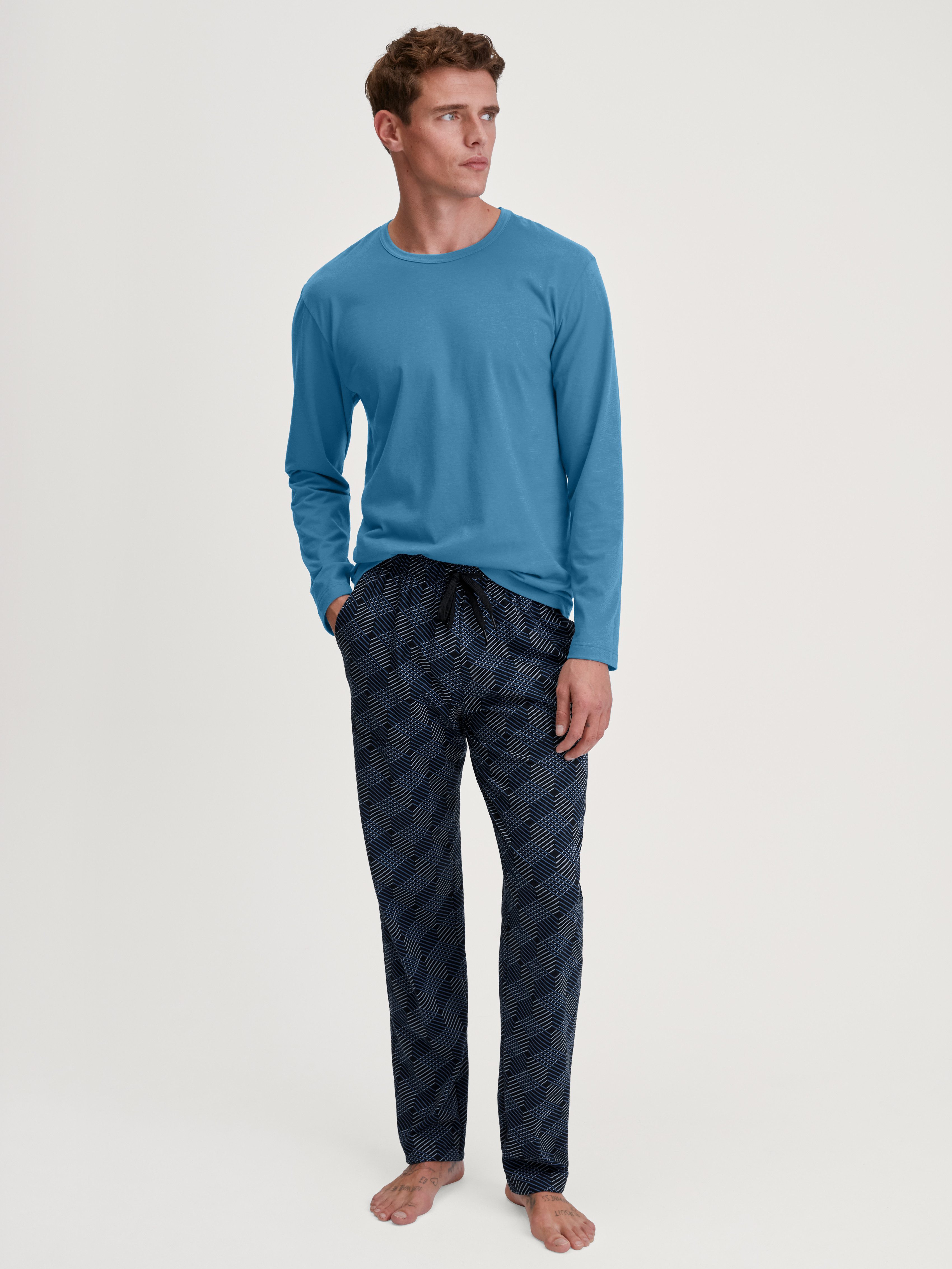 CALIDA Langarmshirt Remix Basic Sleep Langarm, Rundhalsausschnitt, basic, weich, leicht, Baumwolle
