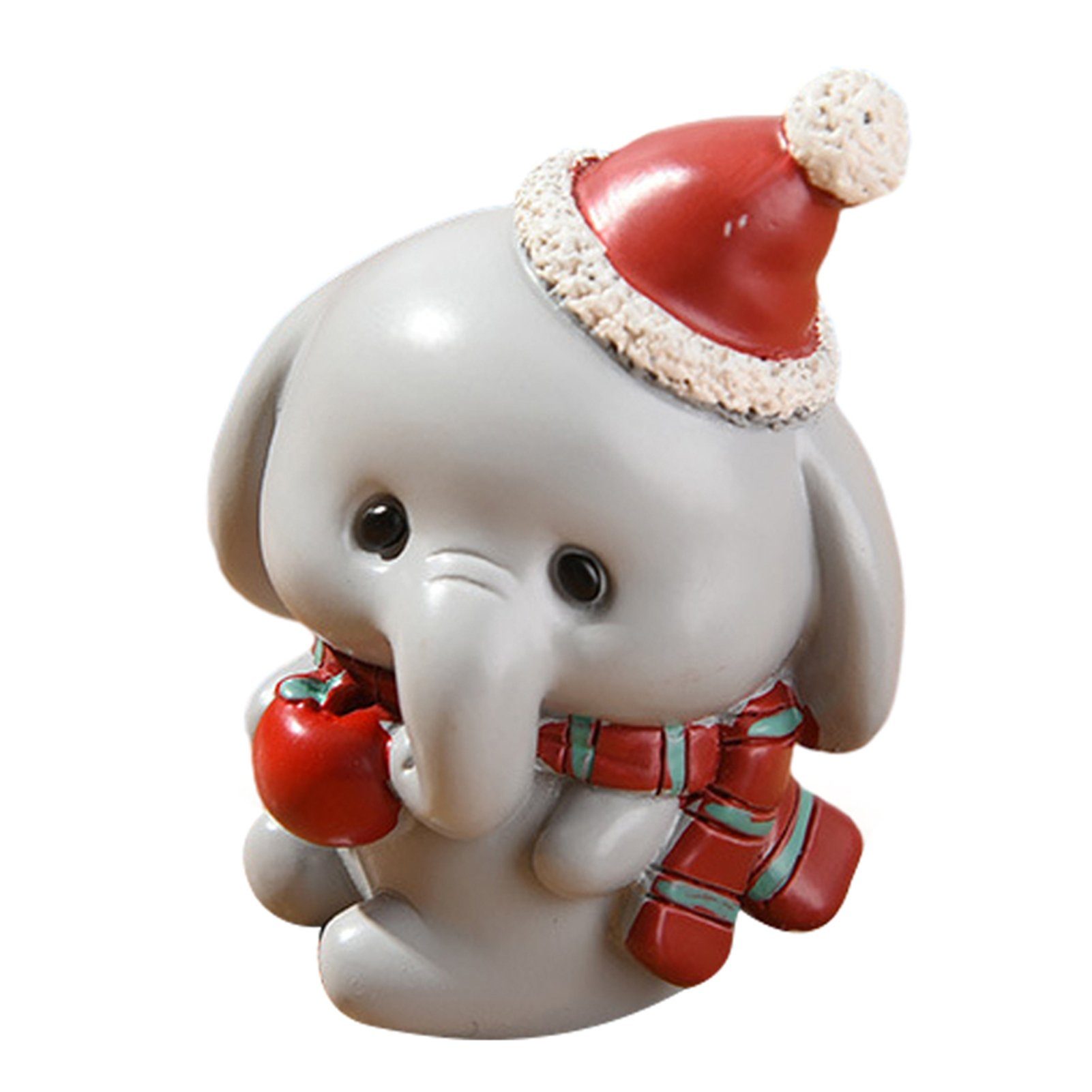 Blusmart Weihnachtliches Lebendige Stilvolle, Elefant Christbaumschmuck Kunstharz-Tierhandwerk,
