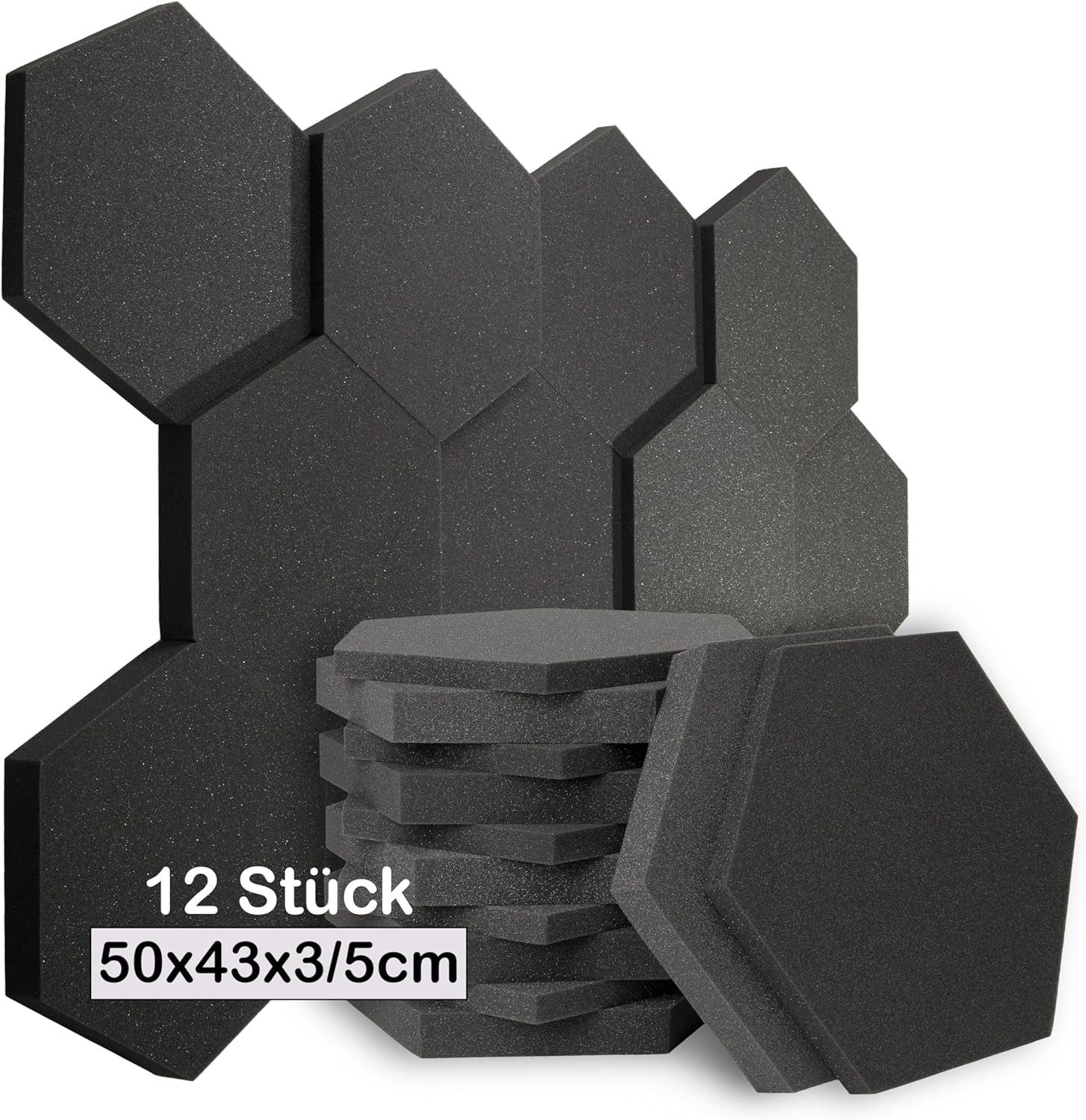 sunnypillow Akustikplatte Hexagon Akustikschaumstoff 50 x günstig online kaufen