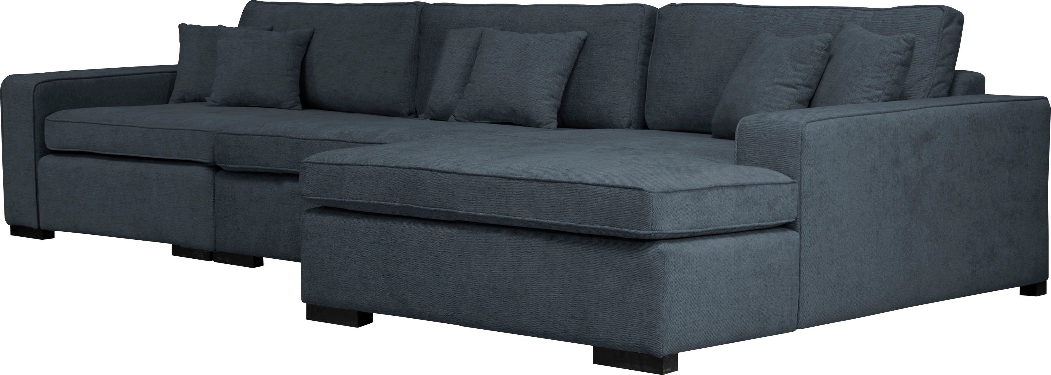 Home affaire Ottomane Skara L-Form, Lounge-Sofa mit Federkernpolsterung, in vielen Bezugsvarianten