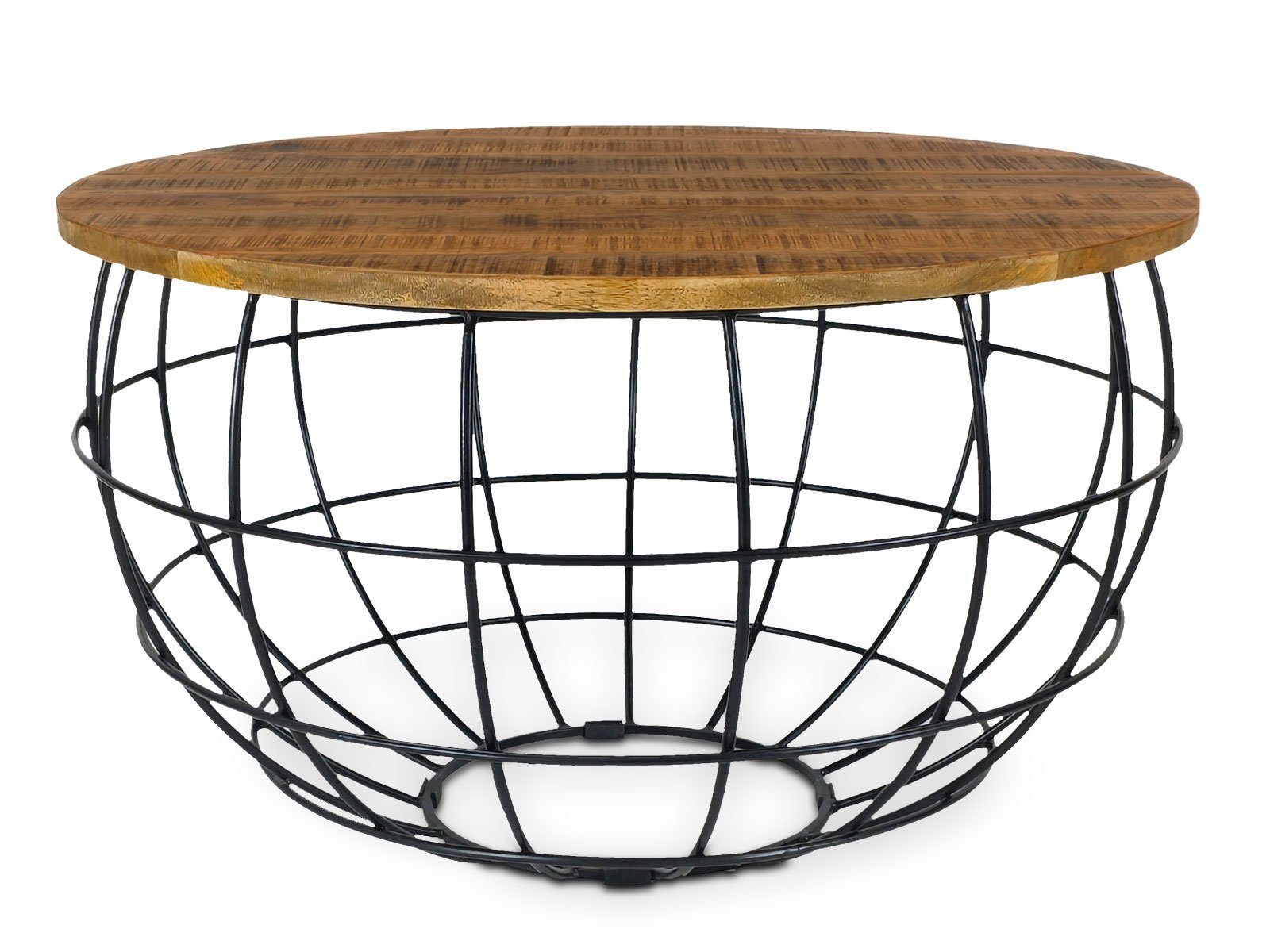 Couchtisch Couchtisch rund ø 55cm o.75cm Lexington Beistelltisch Holz Metall