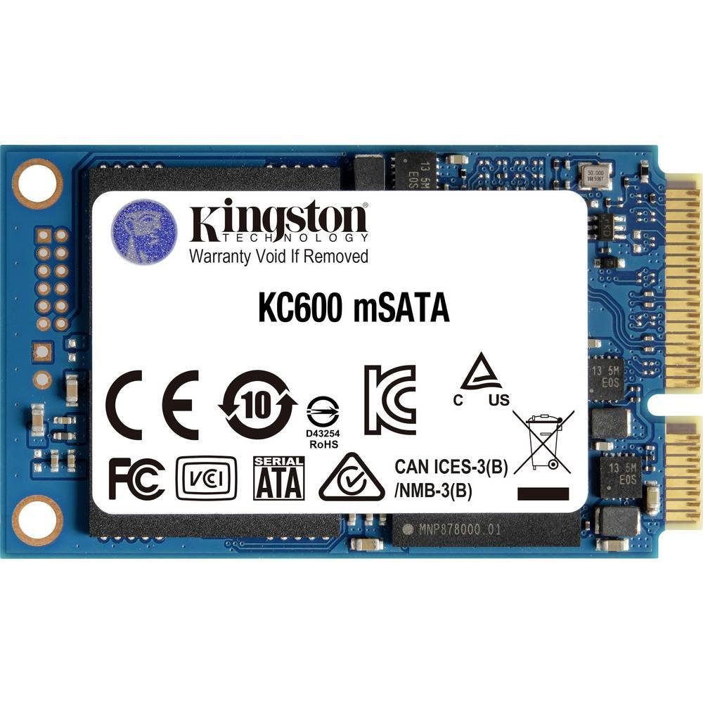 Kingston Interne mSATA SSD SMS/256G SKC600MS/256G SSHD-Hybrid-Festplatte, Hardware-Verschlüsselung, TLC