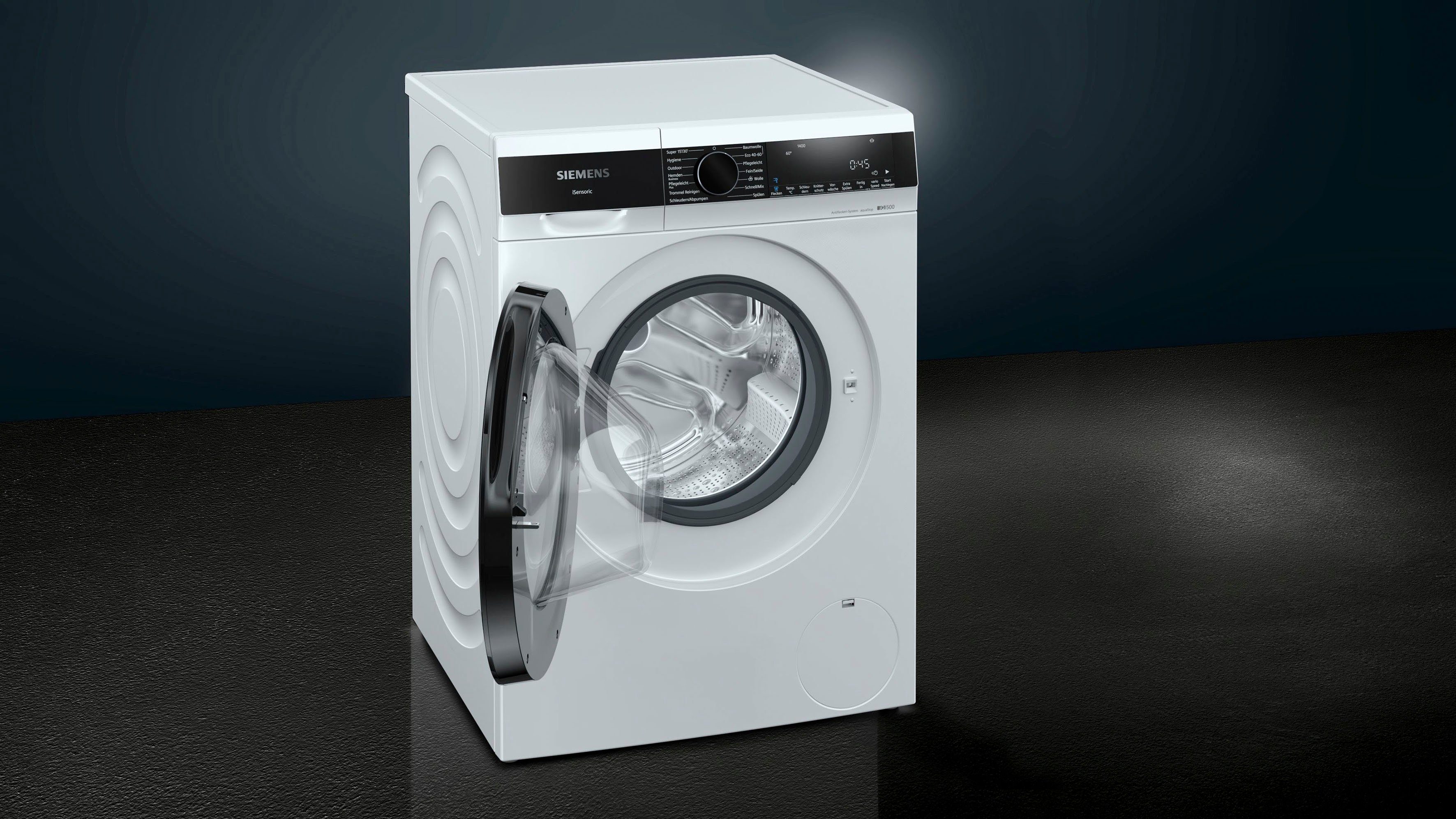 SIEMENS Waschmaschine U/min kg, WG44G2040, iQ500 1400 9