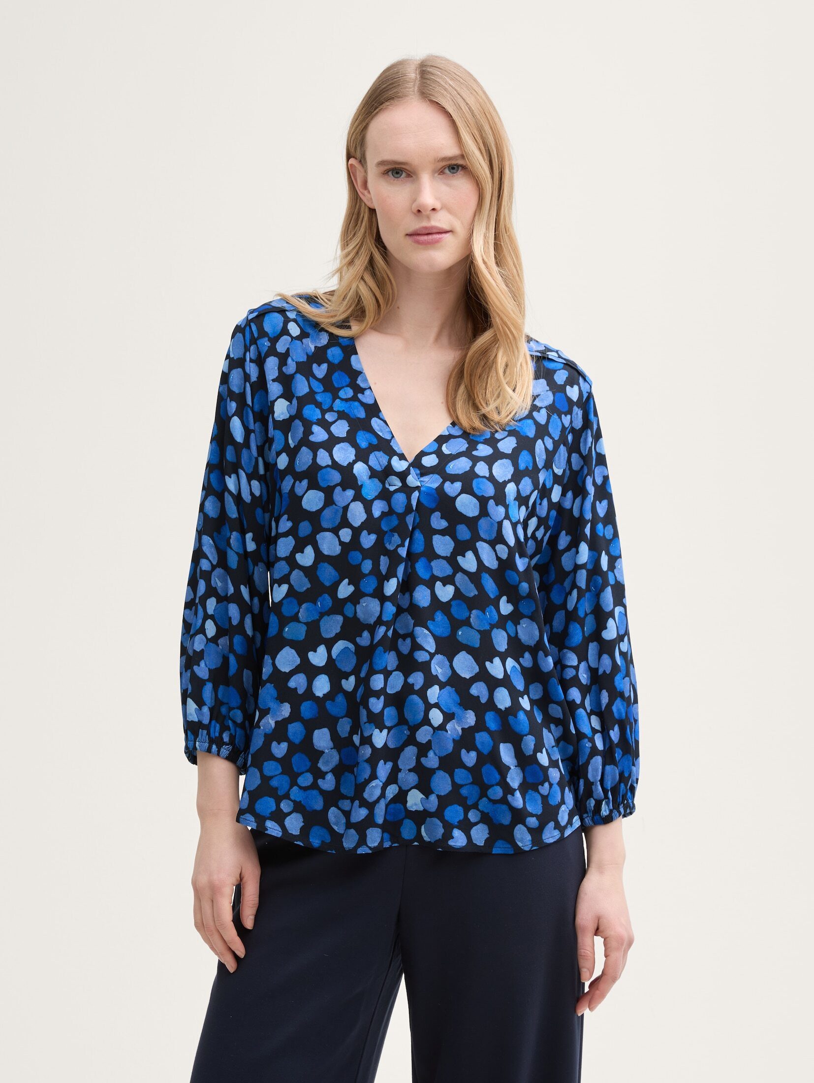 TOM TAILOR Langarmbluse Bluse mit V-Ausschnitt günstig online kaufen