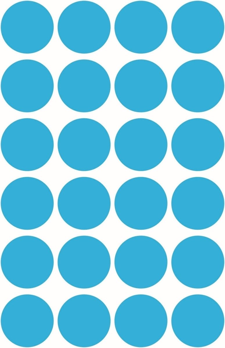 Avery Zweckform Etiketten Markierungspunkte 18mm VE=96 Stück blau