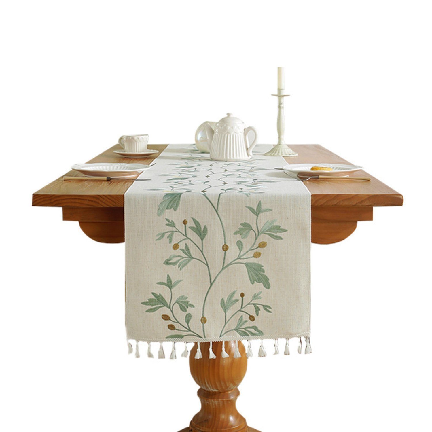 BYSURE Tischläufer, Frühling Blätter Tischläufer Esstisch Deko Wohnkultur günstig online kaufen