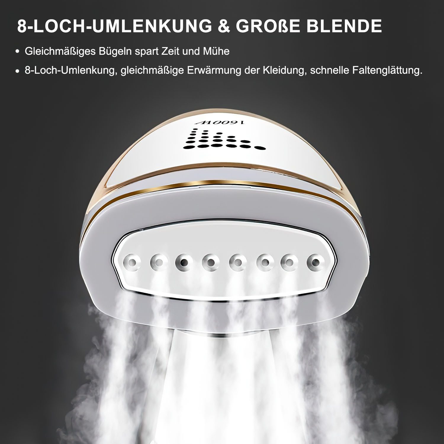 AIMAX Reise-Dampfbügeleisen Steamer Dampfglätter Reise 1600W Dampfbürste Dampfbügel 250ml, für Bügeln im Urlaub Hand Reisesteamer Handheld Handdampfer – Bild 3 von 5
