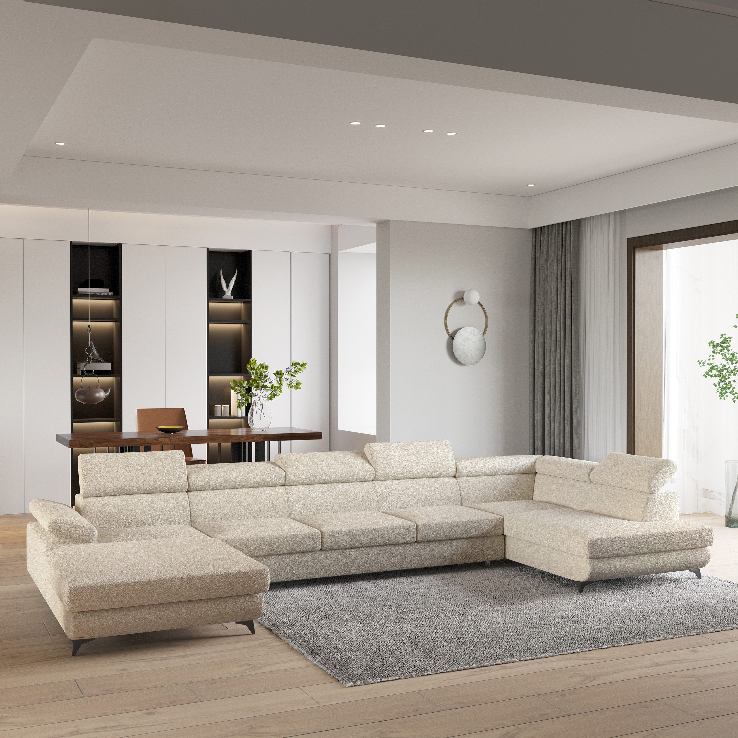 Masseno Ecksofa MONTIVA mit Schlaffunktion U-Form, günstig online kaufen