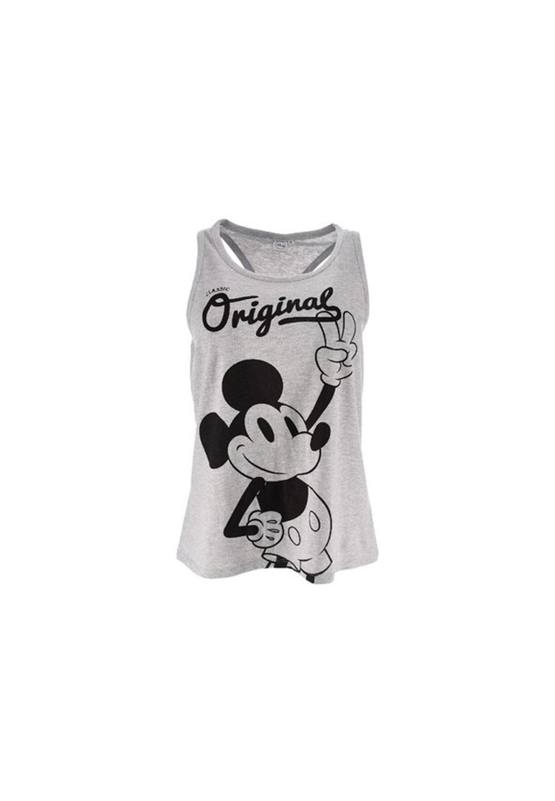 Disney Mickey Mouse Muskelshirt Damen Top Shirt ärmellos Grau