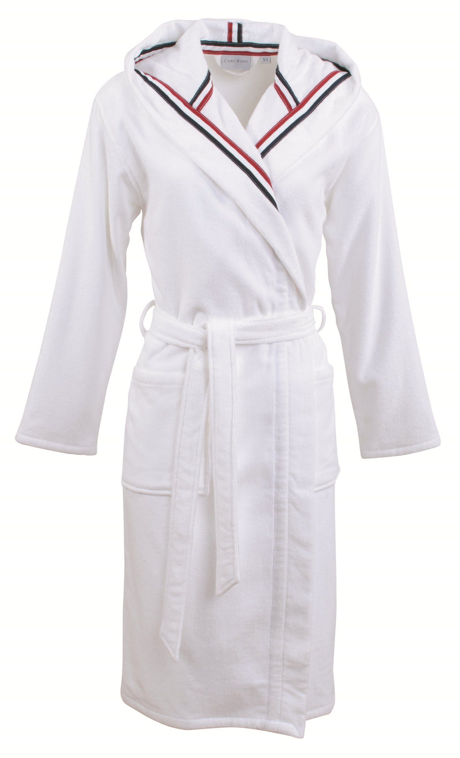 Carl Ross Unisex-Bademantel, Langform, Baumwolle, Kapuze, Gürtel, Mit Kapuz günstig online kaufen