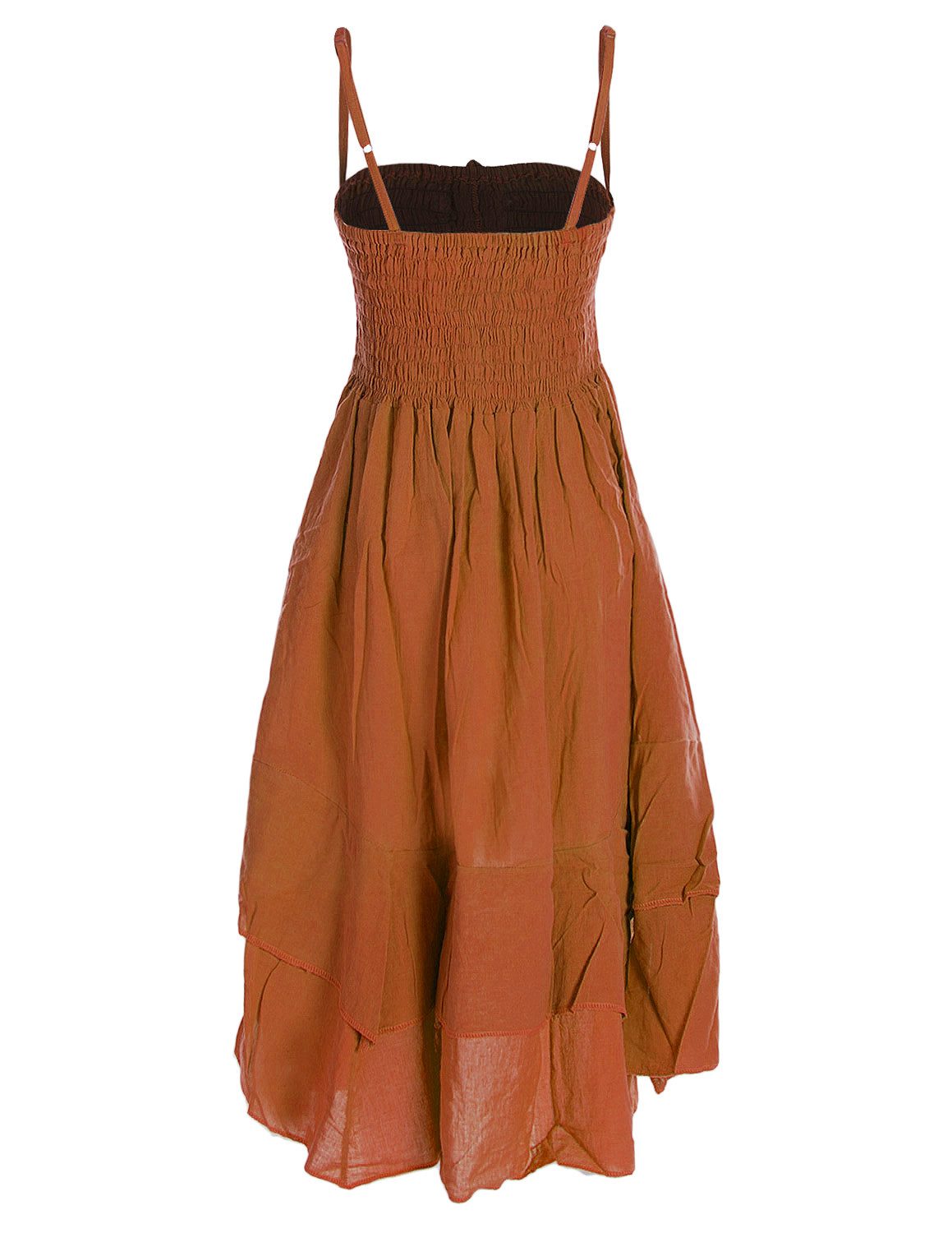 Vishes Sommerkleid 2in1 Kleid-Rock Damen Sommer-Kleid Spagetti-Träger Hippie-Rock Elfen, Casual Style